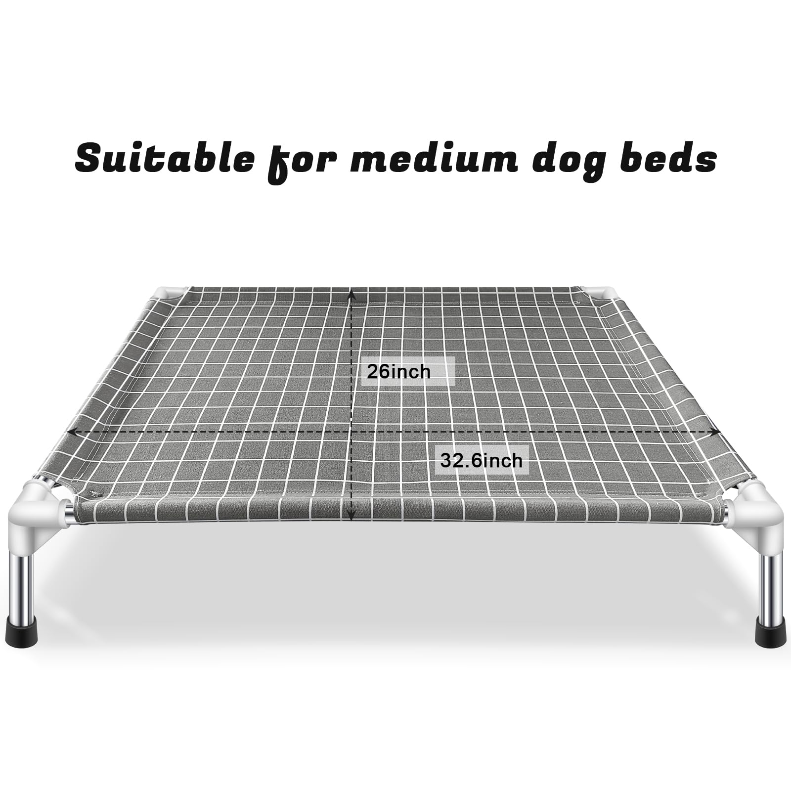 Elevated Pet Bed Dog Cot - Raised Dog Beds For Indoor And Outdoor Use | Only Cotton For Medium