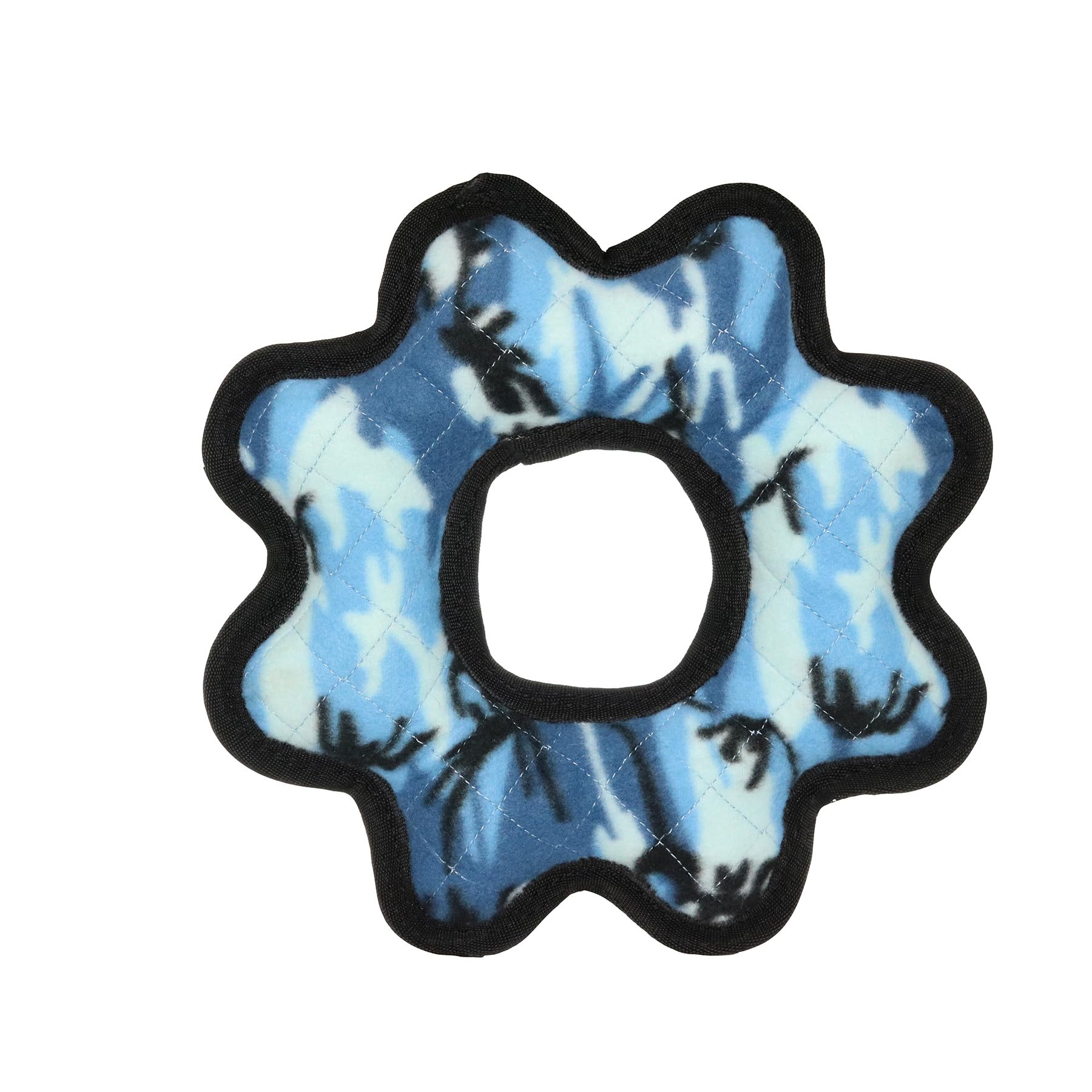 Tuffy- World'S Tuffest Soft Dog Toy- Ultimate Gear Ring Camo Blue-Squeakers - Multiple Layers. Made Durable, Strong & Tough.Inte