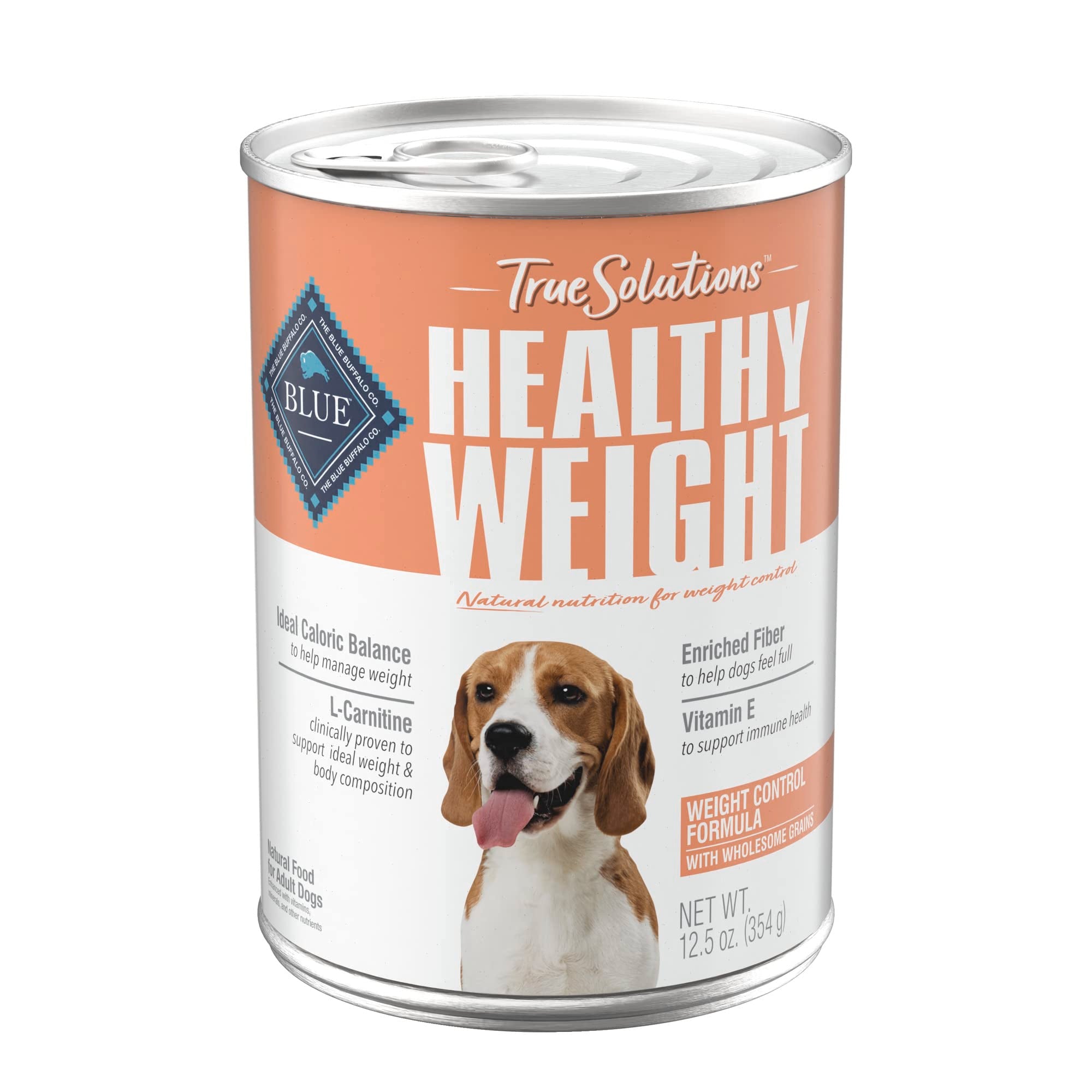 Blue Buffalo True Solutions Weight Control Wet Dog Food for Adult Dogs, Made with Natural Ingredients, Chicken, 12.5-oz. Cans (1