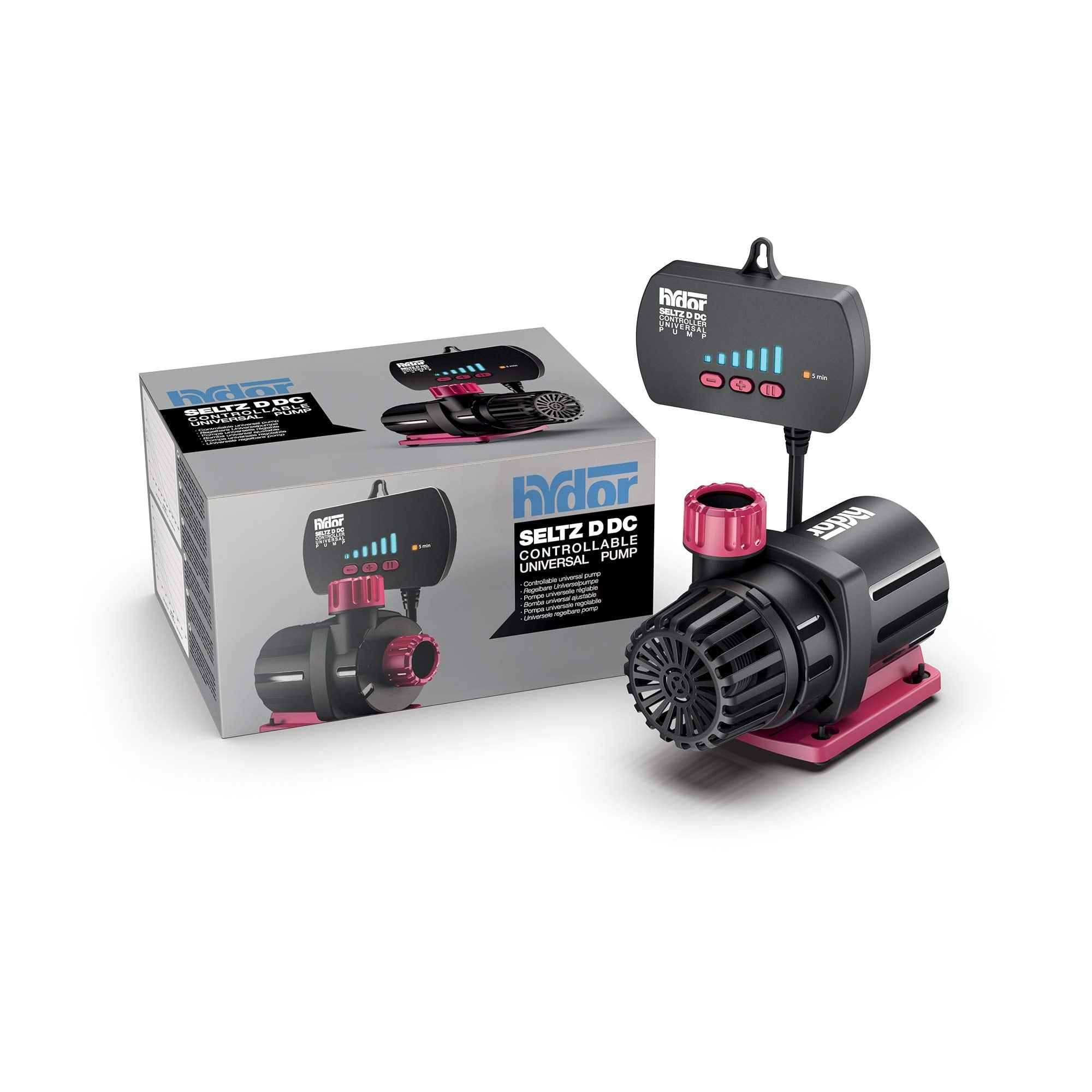 Hydor Seltz D Dc Controllable Universal Pump 500 Gph, 750 Gph And 1000 Gph For Aquariums, Reefs, Ponds, Turtles, Terrariums And Fountains, Black, 1000 Gal (P21131.01)