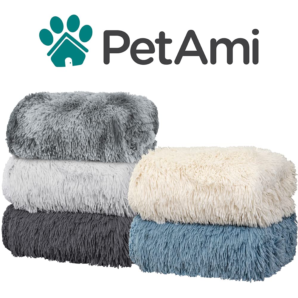 Petami Waterproof Dog Blanket For Bed Xl Dog Pet Blanket Couch Cover Protector, Sherpa Fleece Fuzzy Leakproof Blanket For Sofa Furniture Queen Bed Protection Reversible Soft Fluffy, 90X90 Cream Beige