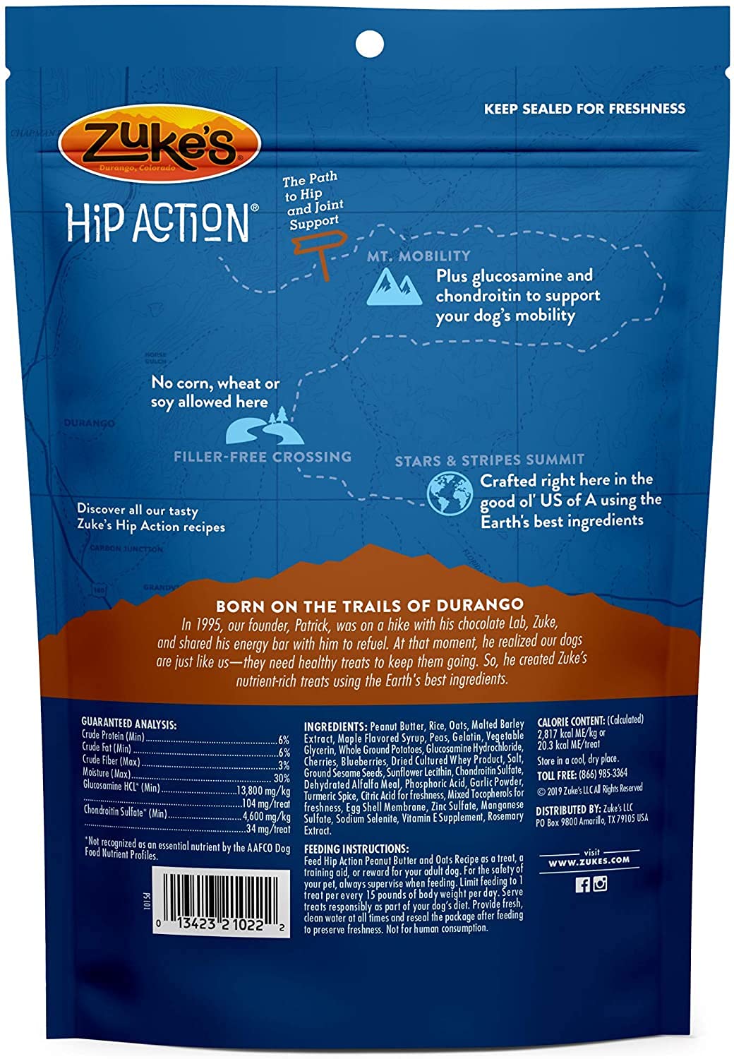Zukes Hip Action Natural Dog Treats, 1 lb.