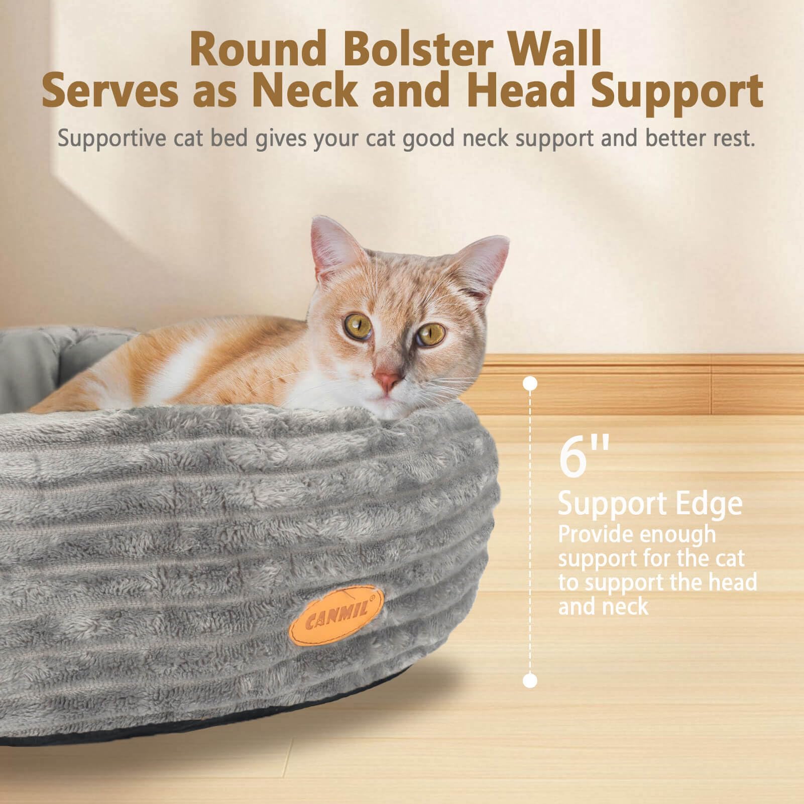 Cat Bed, Cat Bed For Indoor Cats, 20 Donut Cat Bed For Cats And Small Dogs, Washable Round Pet Bed, Indoor Use