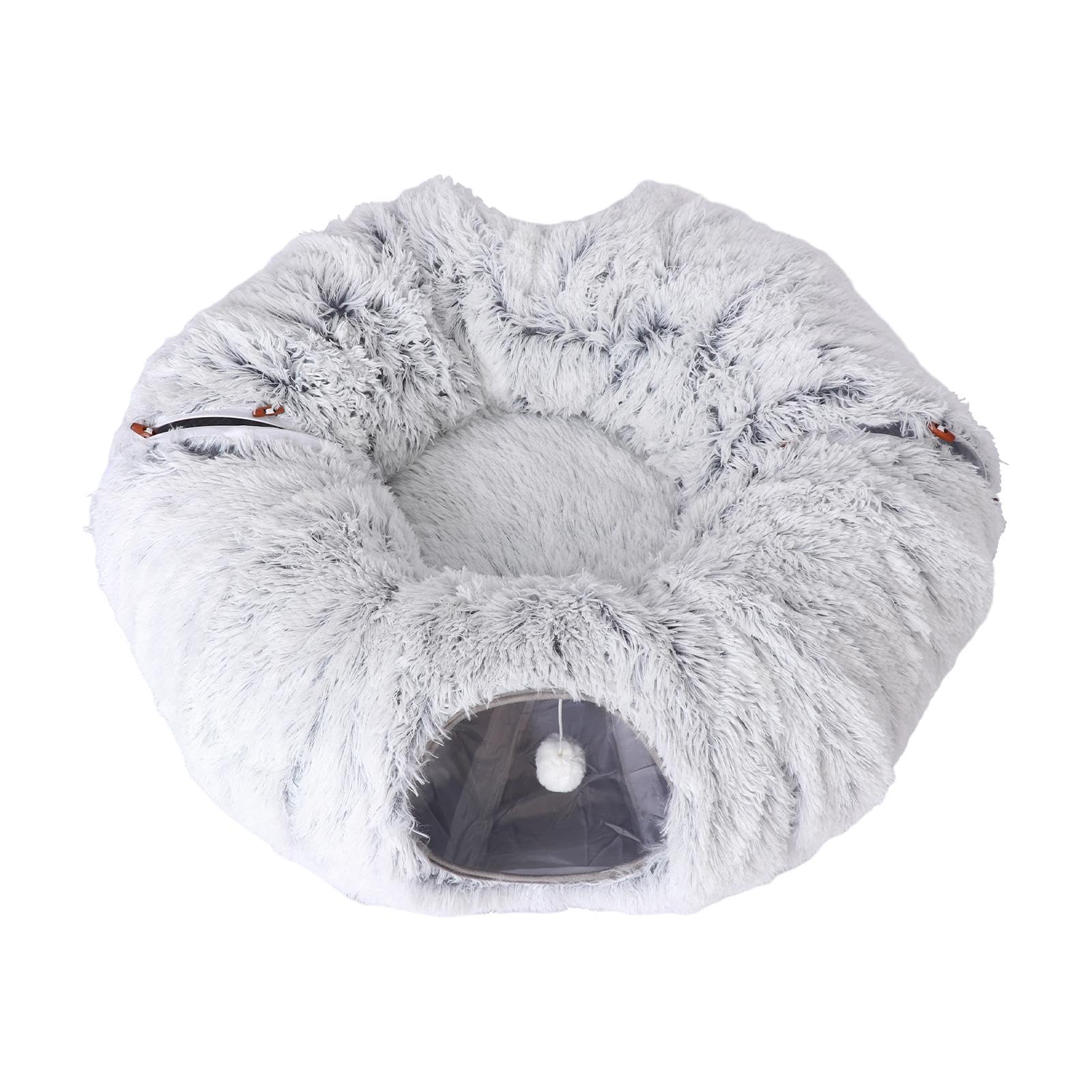 Secret Desire Cat Tunnel Bed Multifunctional Cat Toy Cat Cave Tube For Rabbit Kitten Bunny Gray