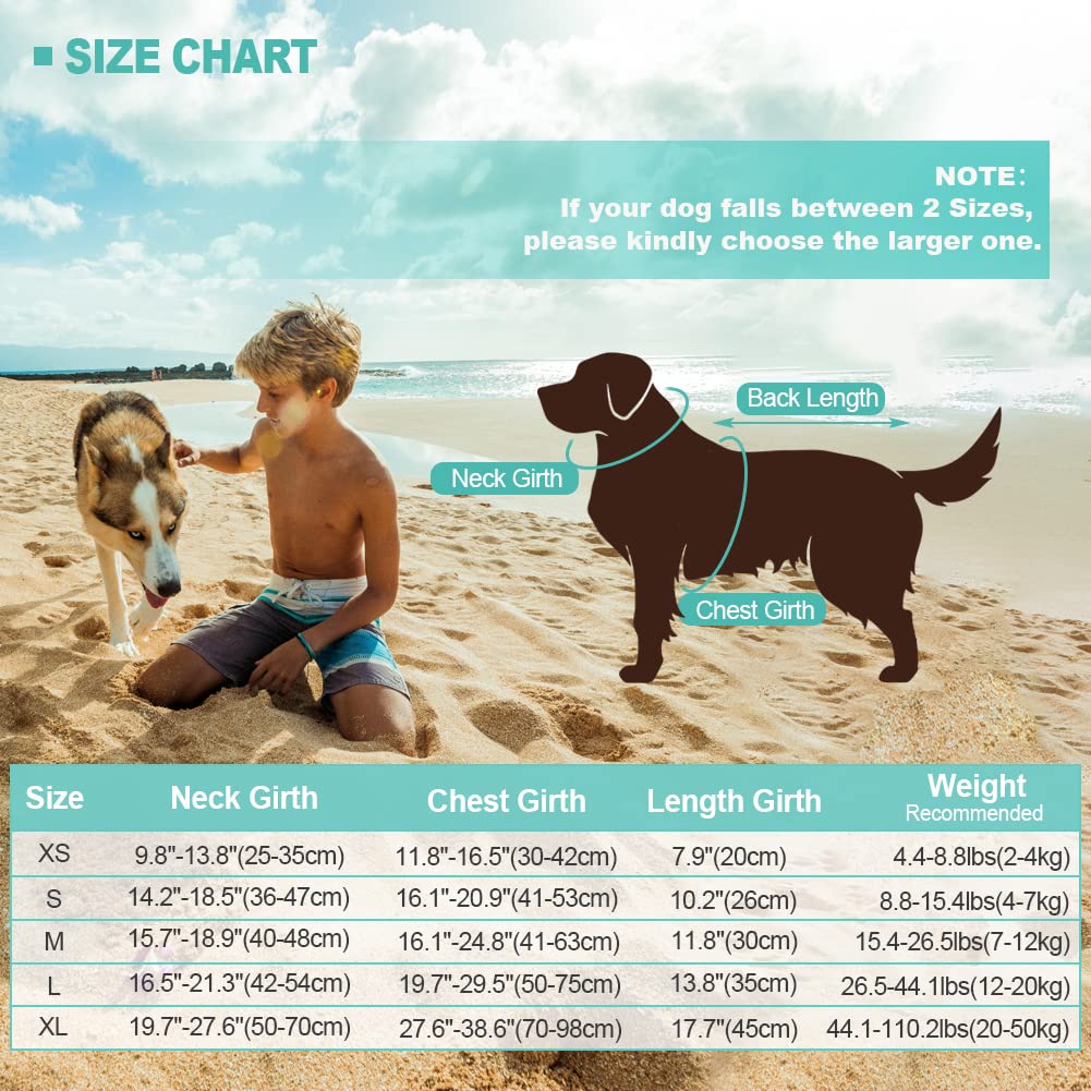 Emust Dog Life Jacket Mermaid, Ripstop Dog Life Vests With Rescue Handle For Small Medium And Large Dogs, Pet Safety Swimsuit Pr