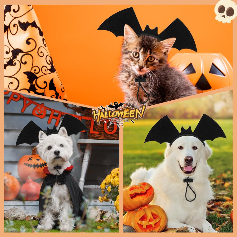 Vivifying Halloween Dog Bat Wing Headband 1 Pack – Adjustable Halloween Costume Accessories For Medium And Large Dogs, Cute Pet Headwear For Parties, Photos And Holiday Celebrations (Black)
