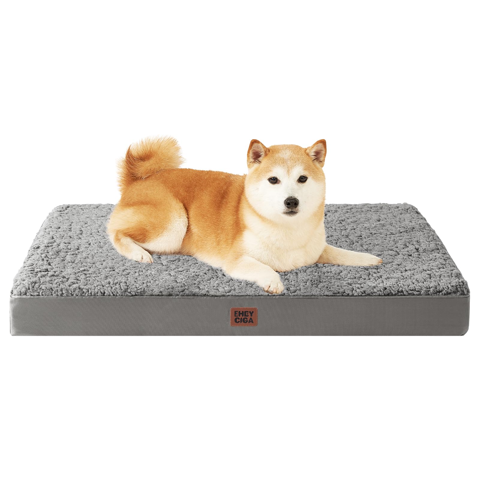 Eheyciga Orthopedic Dog Beds For Large Dogs With Removable Washable Cover, Light Grey, 36X27