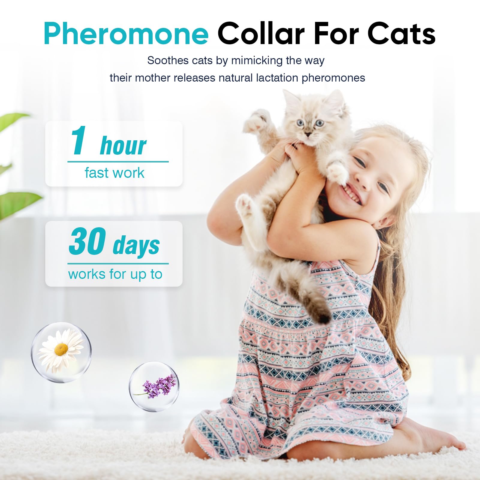 Calming Collar For Cats 6 Pack Cat Calming Pheromones Collar Stress And Anxiety Relief For 30 Days Pheromone Collars Adjustable