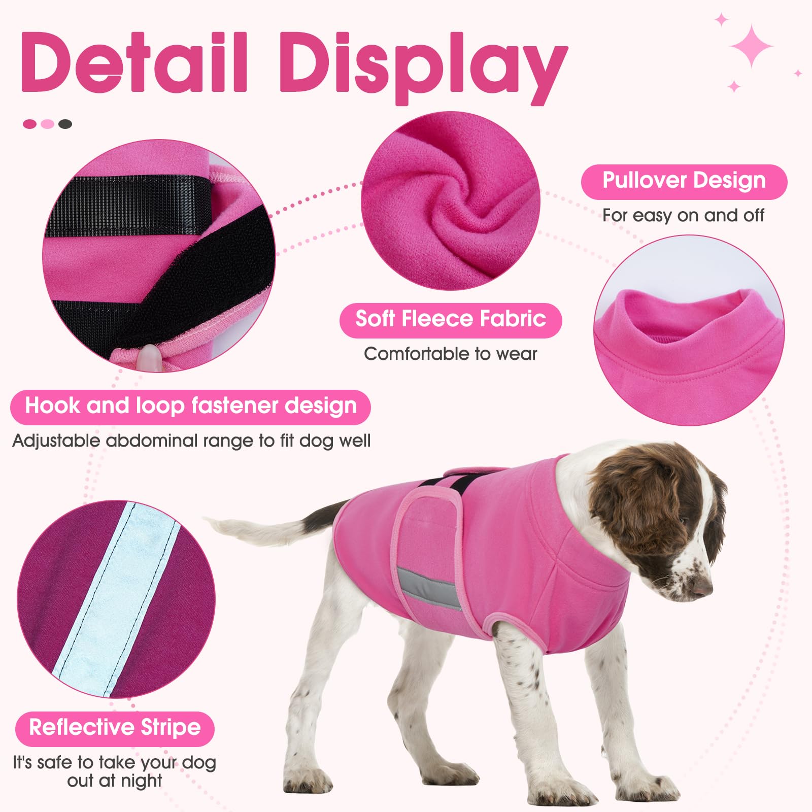 Nanaki Fleece Dog Vest - Cold Weather Puppy Jacket, Soft Plush Sweater, Adjustable Pullover Dog Coat For Winter & Fall