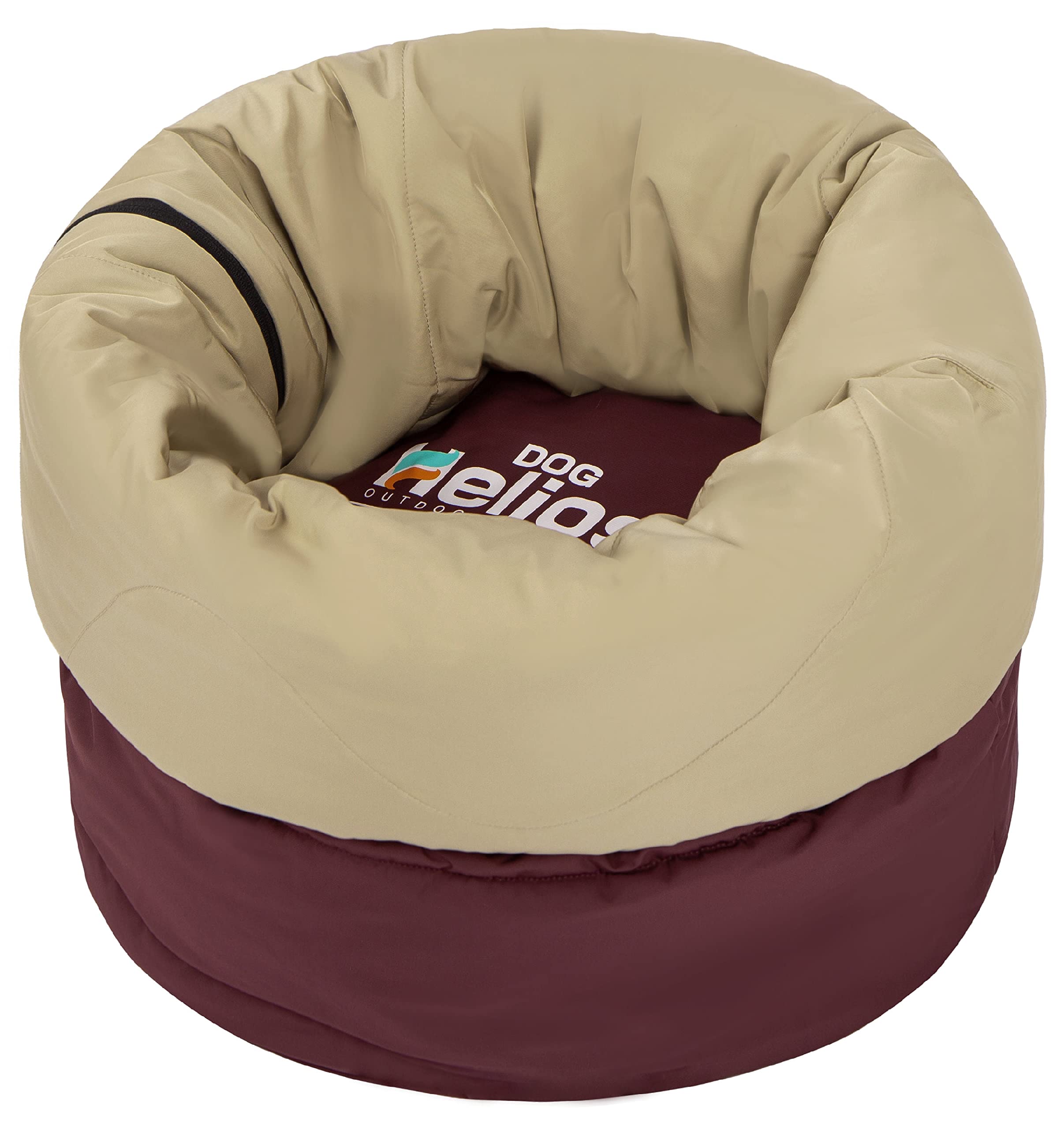 Dog Helios Switch-Back 2-In-1 Convertable Travel Dog Mat And Rounded Camping Bed, Red