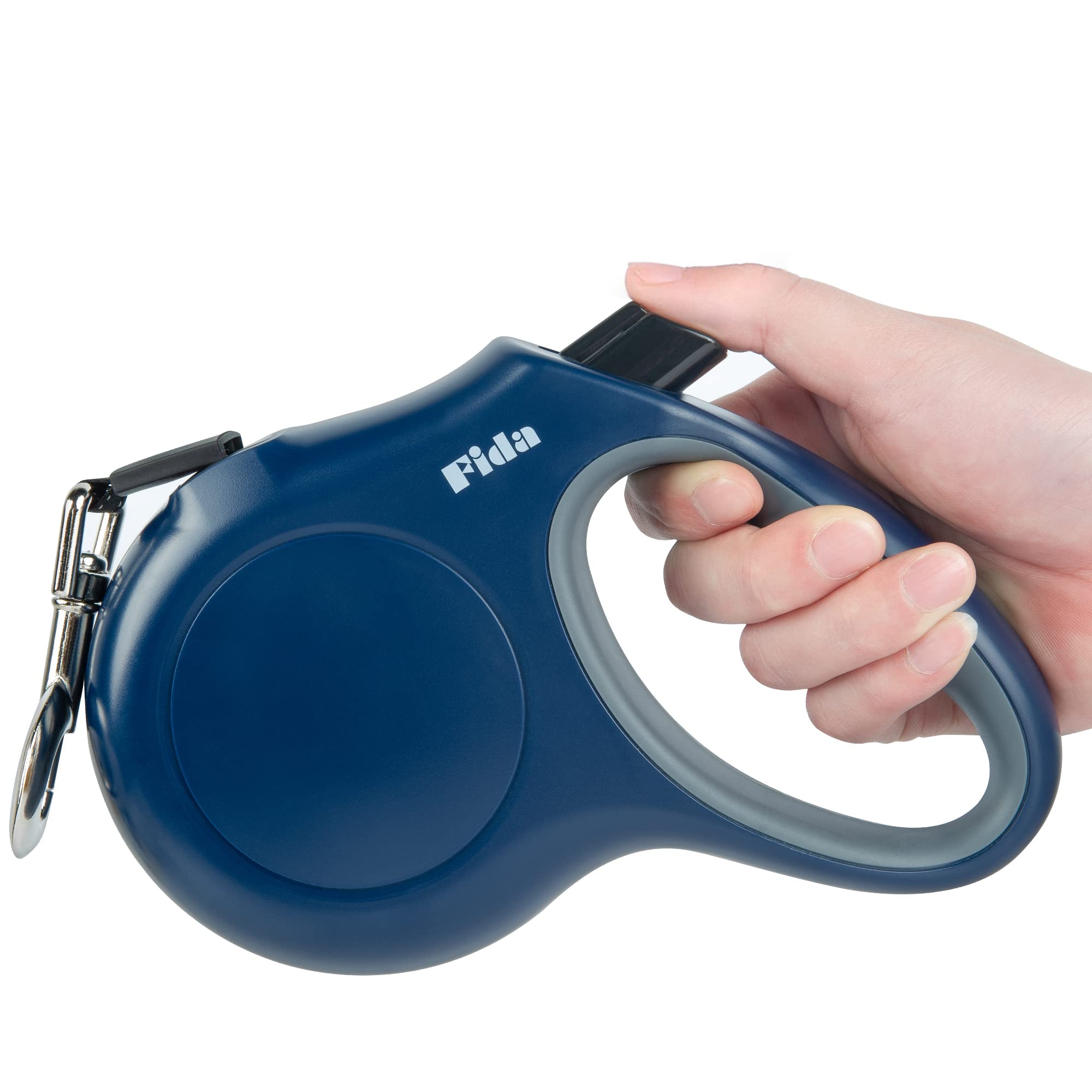Fida Retractable Dog Leash, 16 Ft Dog Walking Leash For Large Dogs Up To 110Lbs, Tangle Free,Navy Blue