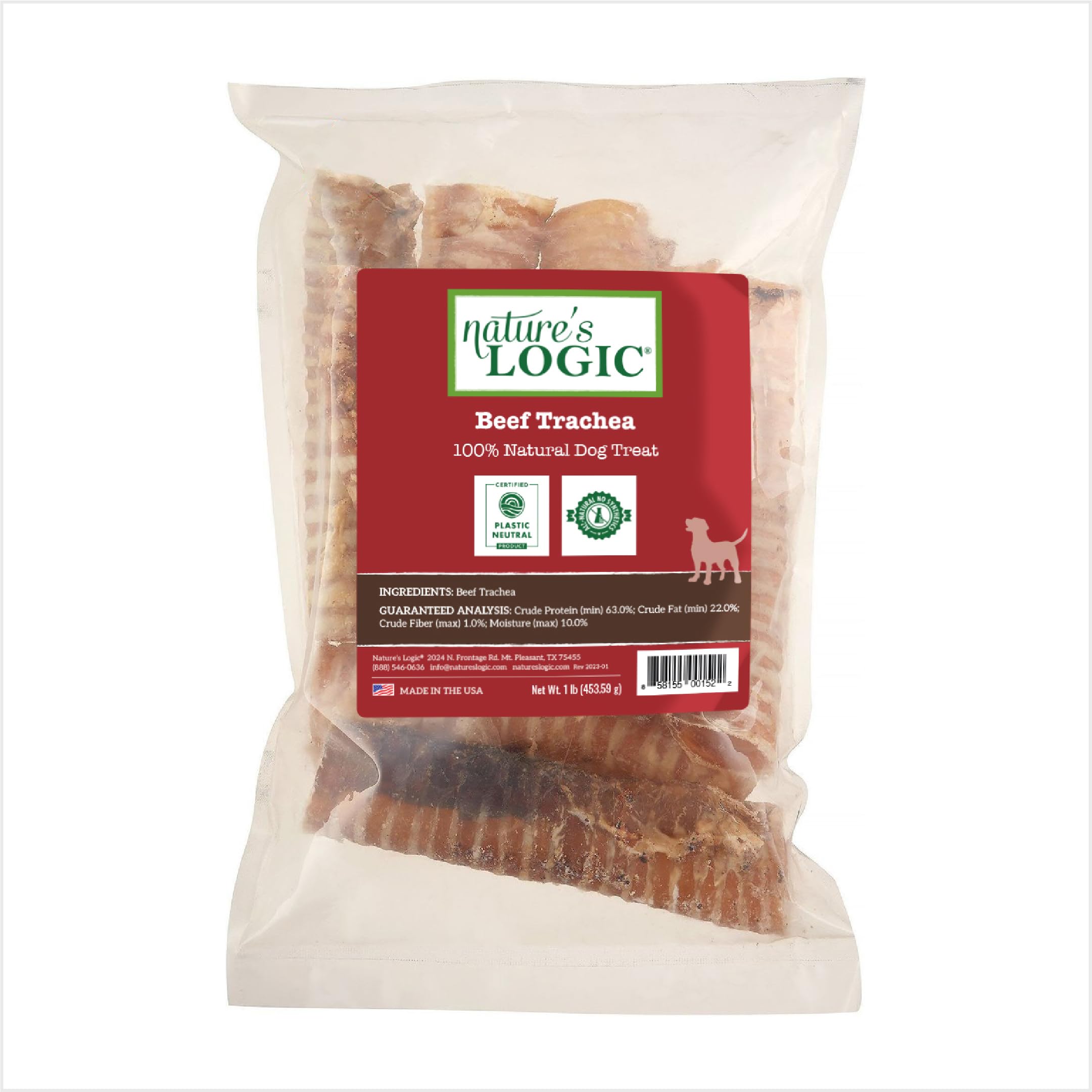 Natures Logic Beef Trachea Treat, 1lb