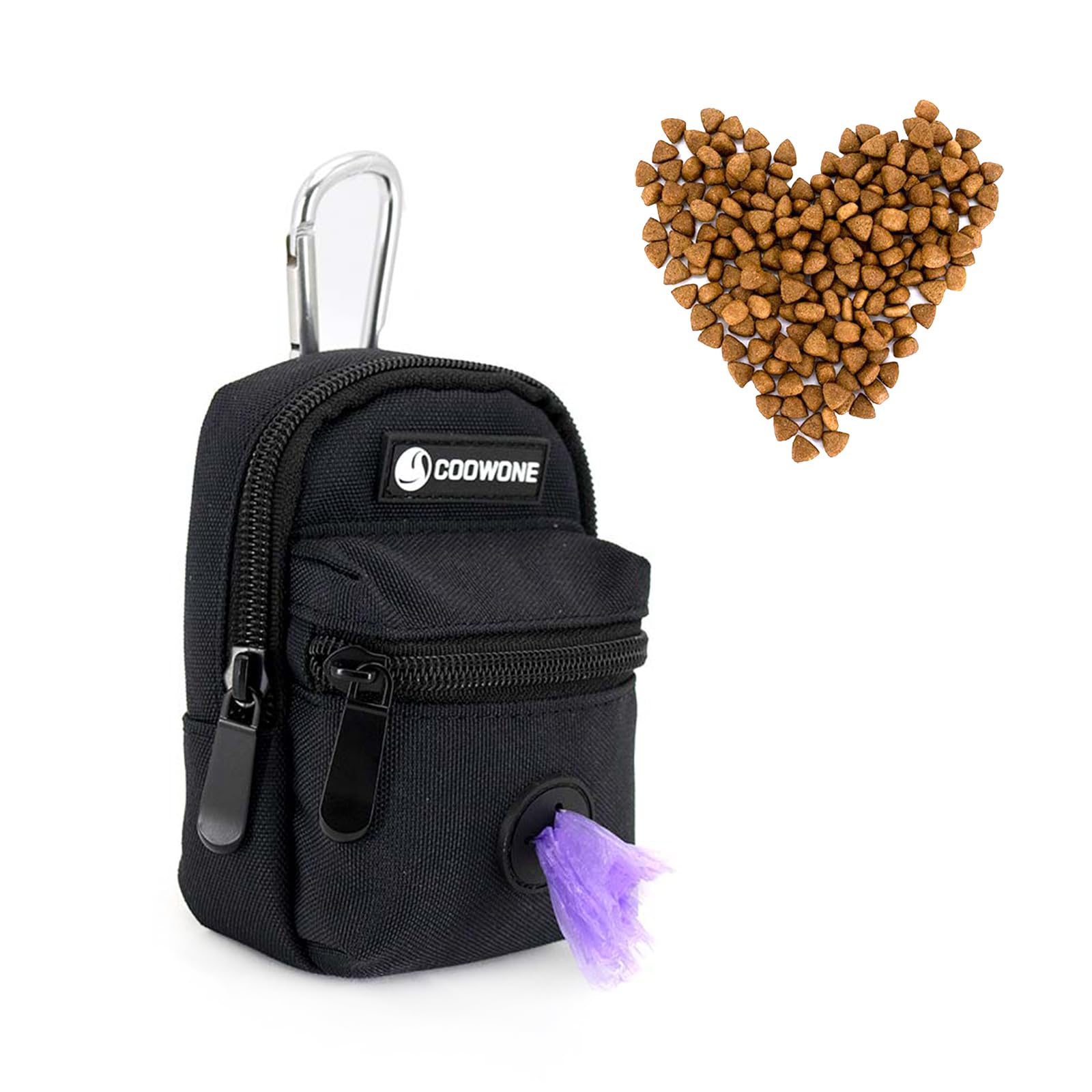 Dog Treat Pouch Dog Poop Bag Holder for Leashes, Pets Snack Container With Inner Small Bag, Puppy Supplies Perfect for Training 