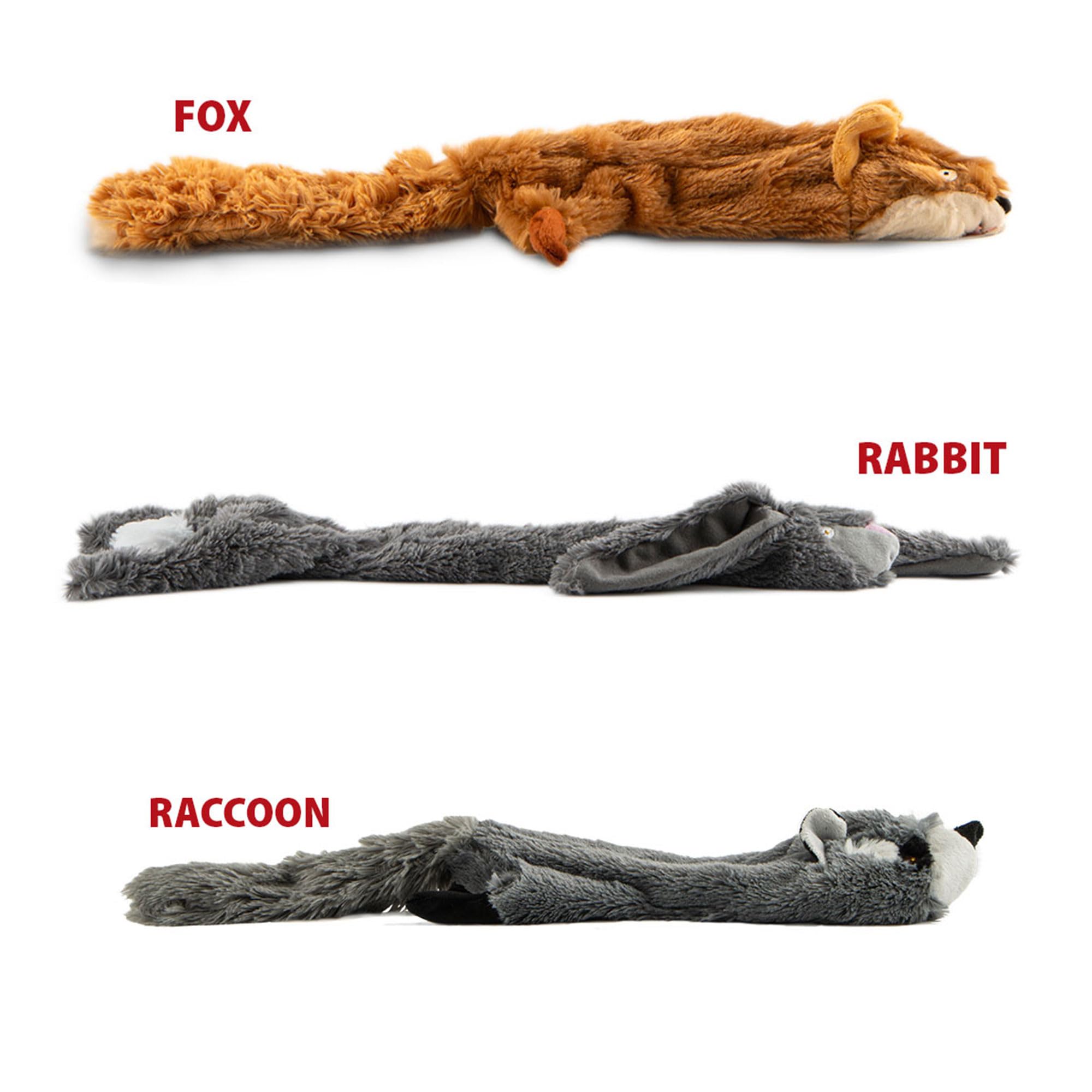 Jeffers Pet Thinnies Unstuffed Squeaker Dog Toy - 21'' Plush Rabbit, Flat Stuffing Free Chew Toy For Small, Medium & Large Dogs