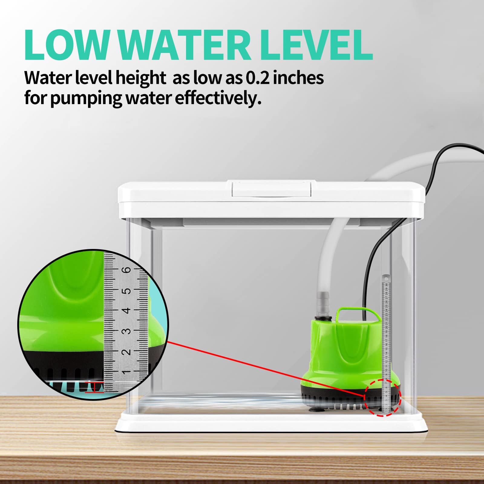 FREESEA Submersible Water Pump 845 GPH 60W for Pond Aquarium Hydroponics - Black