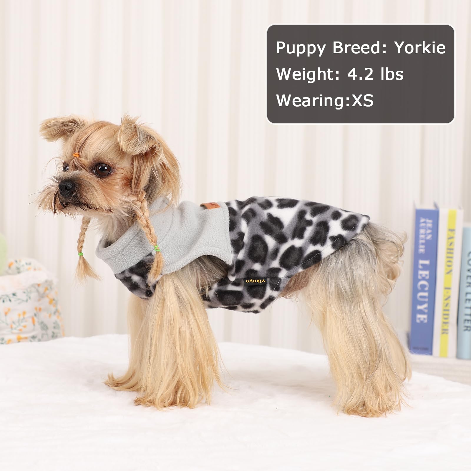 Dog Sweaters for Small Dogs Boy Girl, Plaid Dog Sweater Fleece Dog Clothes Vest, Stretchy XSmall Dog Sweater Pet Clothes, Chihua