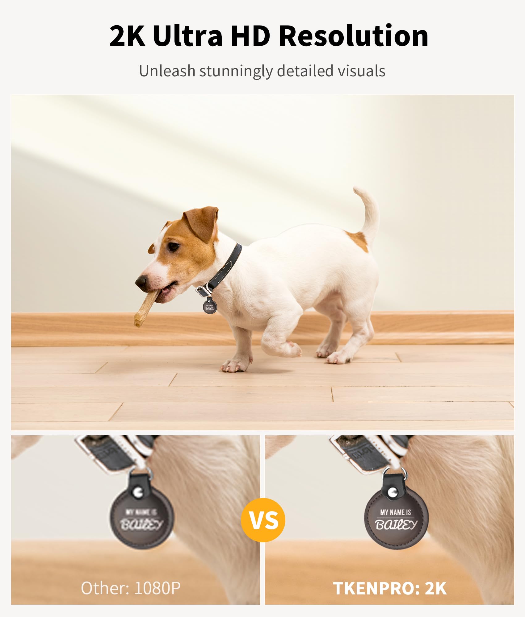 Tkenpro 2K Pet Camera Treat Dispenser, 360°View Dog Camera With Phone App, 5G&2.4G Wifi 2-Way Talk Pet Camera Indoor For Cats Remote Treat Tossing, Motion Alerts, Auto Tracking