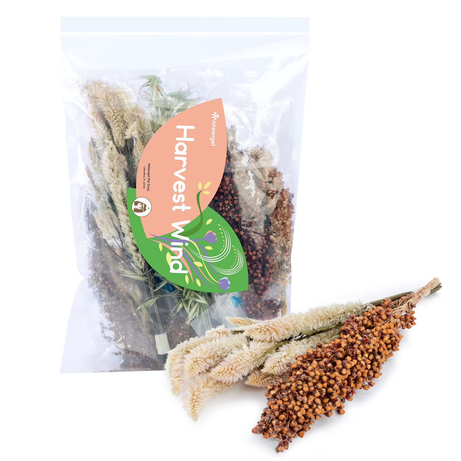 Niteangel Natural Flower & Herb Hamster Bedding Mate - Habitat Decor for Hamsters Gerbils Mice Lemming Degus or Other Small Pets