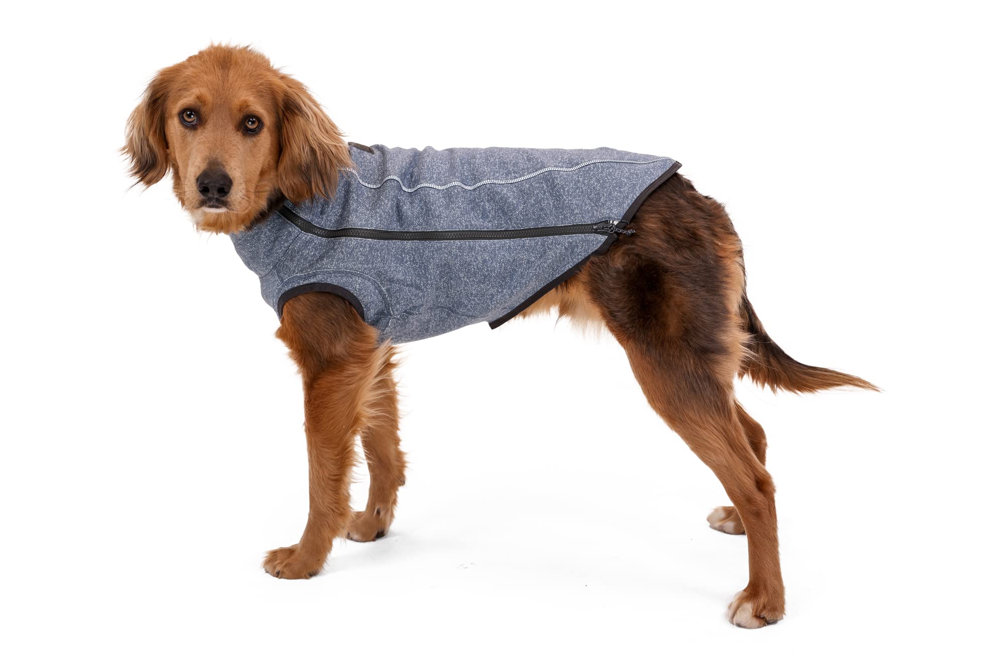Ruffwear Hemp Hound Sweater for Dogs, Medium, Slate Blue, Model 0591-413M, Durable Polyester Material