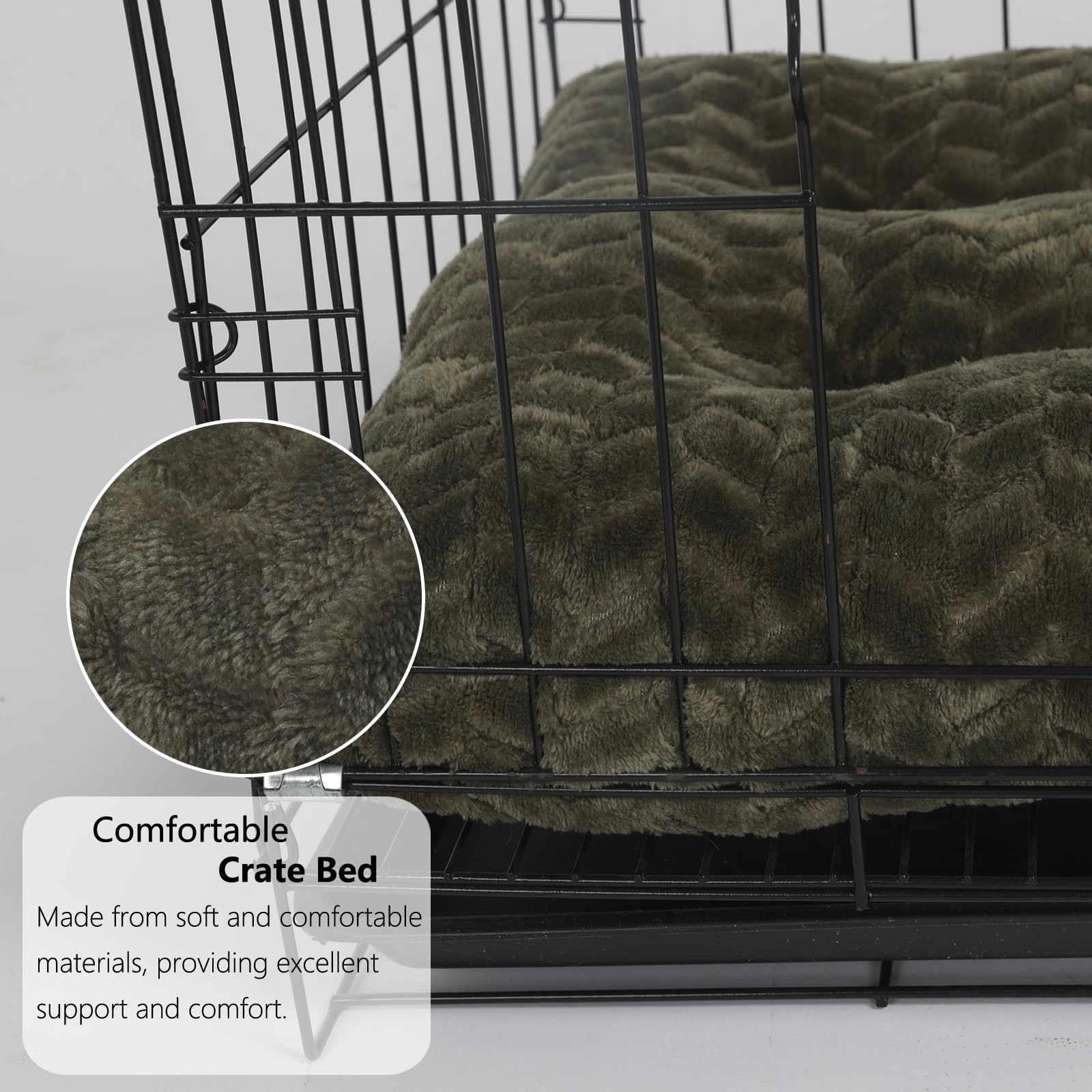 Necesitar 30 Inch Dog Crate Bed For Medium Dogs Washable Soft And Comfy Kennel Pad With Anti-Slip Comfy Sleeping Pillow Up To 40