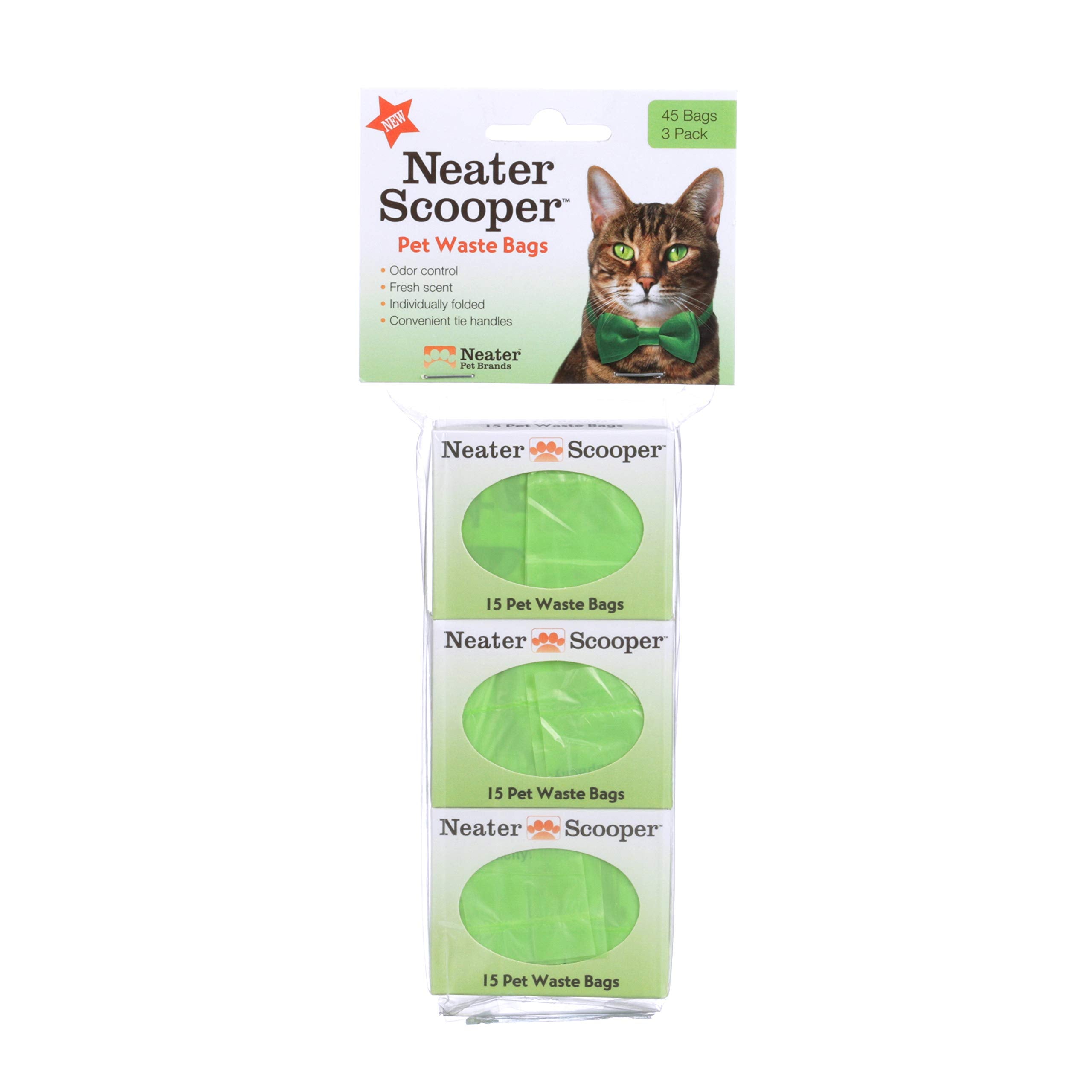 Neater Pet Brands 360-200-Hd3 Scooper Refill Bags, Green (Pack Of 3, 45Bags)