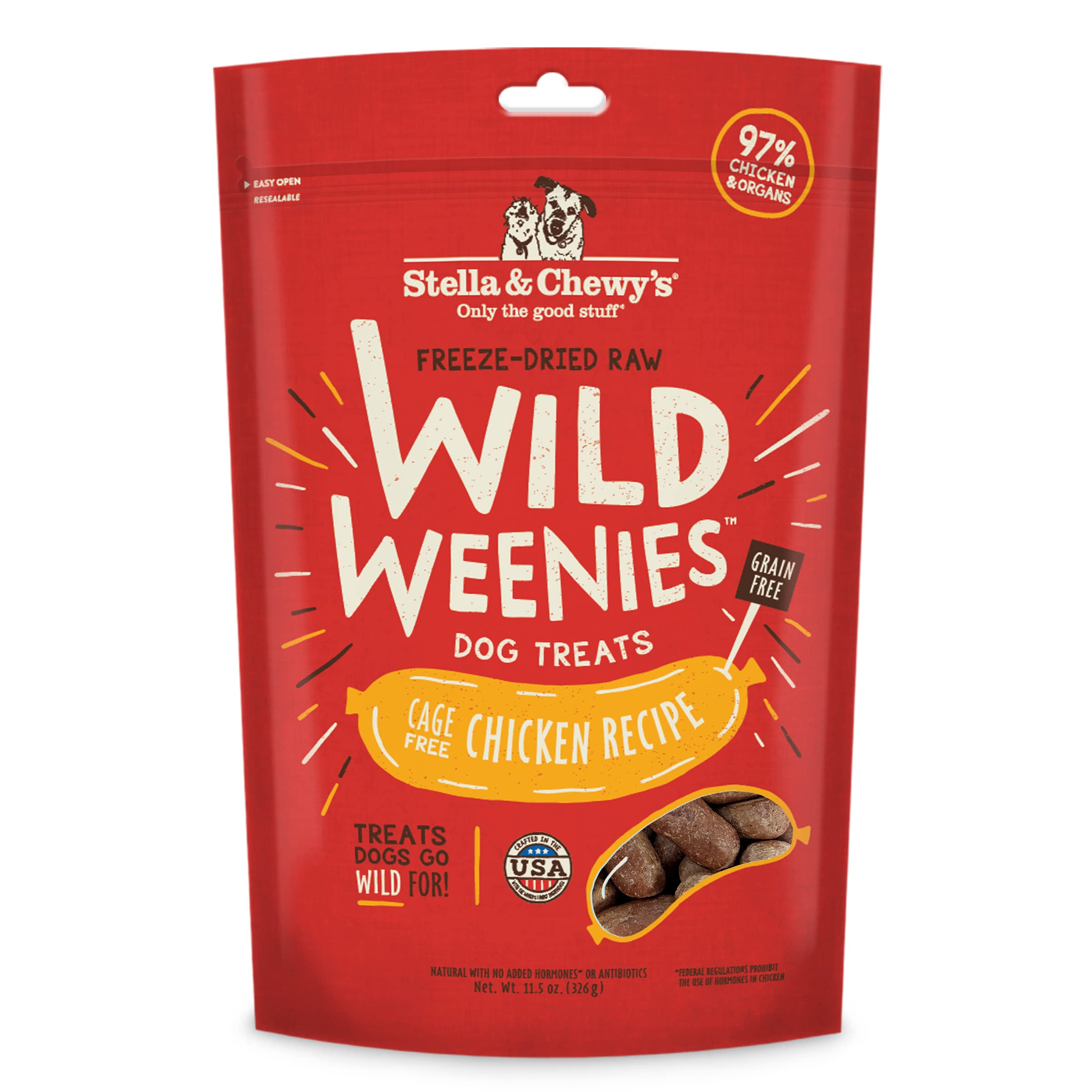 Stella and Chewys Dog Freeze Dried Weenie Chicken 11.5 Oz.