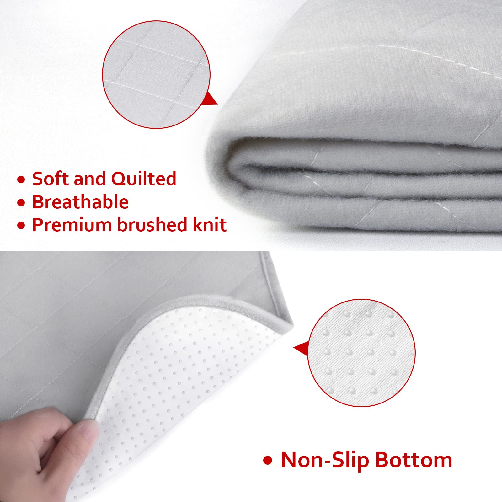Washable Pee Pads For Dogs Extra Large, Reusable Quilted Dog Playpen Pads For Large Dogs, Non-Slip Whelping Pads, For Training,