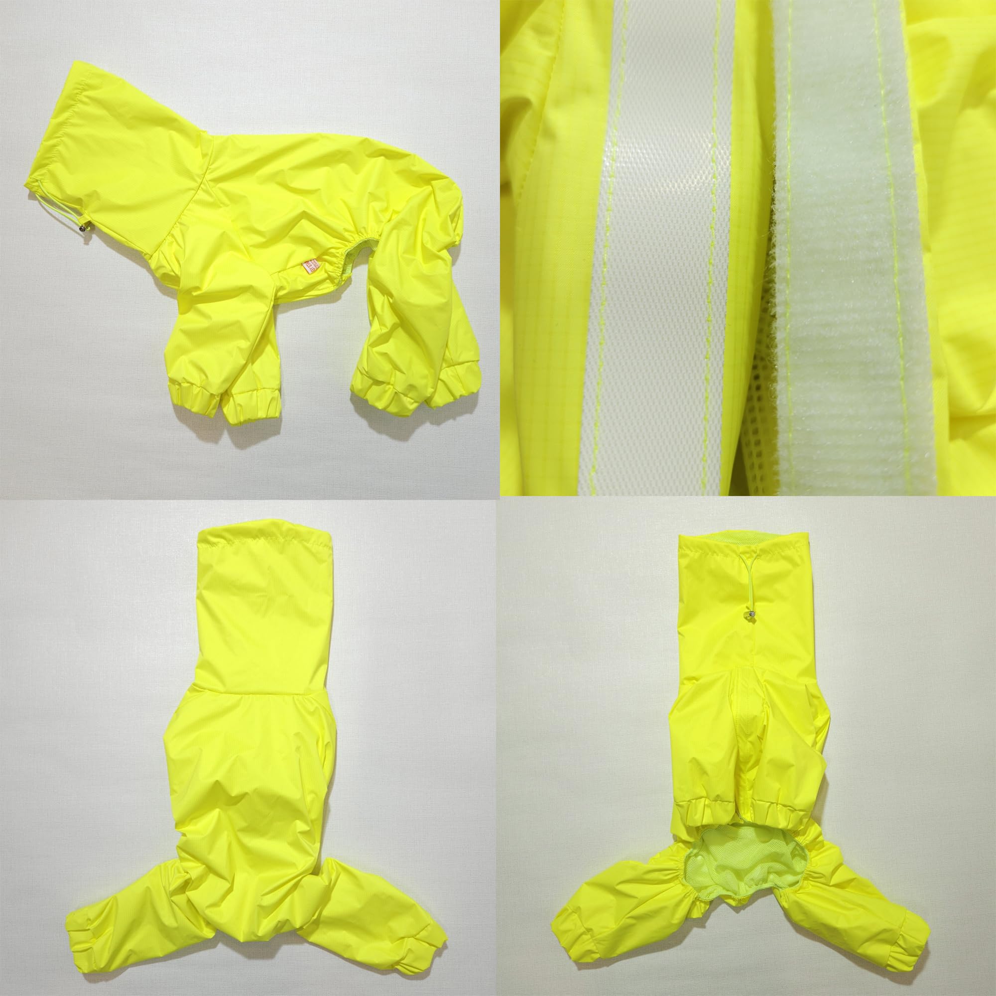 D DOGGY STAR Italian Greyhound Raincoat Waterproof Jacket Windbreaker Clothes Whippet for Dog (S,Raincoat Yellow)