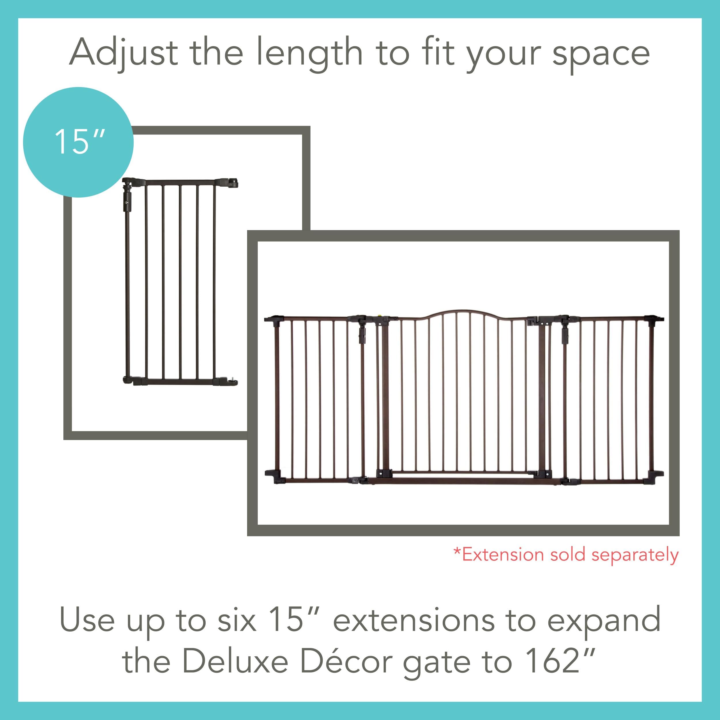 Toddleroo by North States 72wide Deluxe D?or Baby Gate: Sturdy safety gate with one hand operation. Extra wide baby gate. Hardwa
