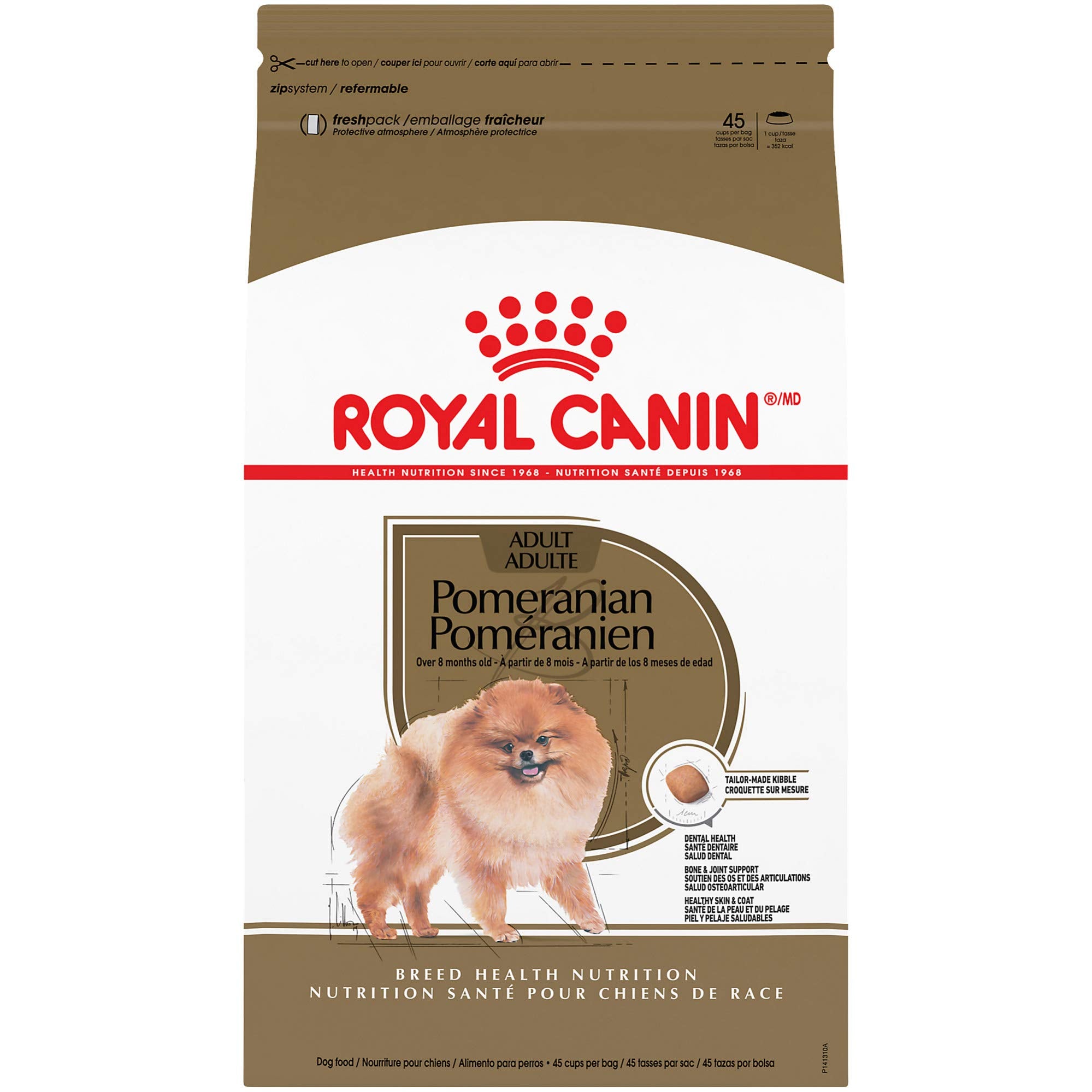 Royal Canin Breed Health Nutrition Pomeranian Dry Dog Food, 10 lb bag