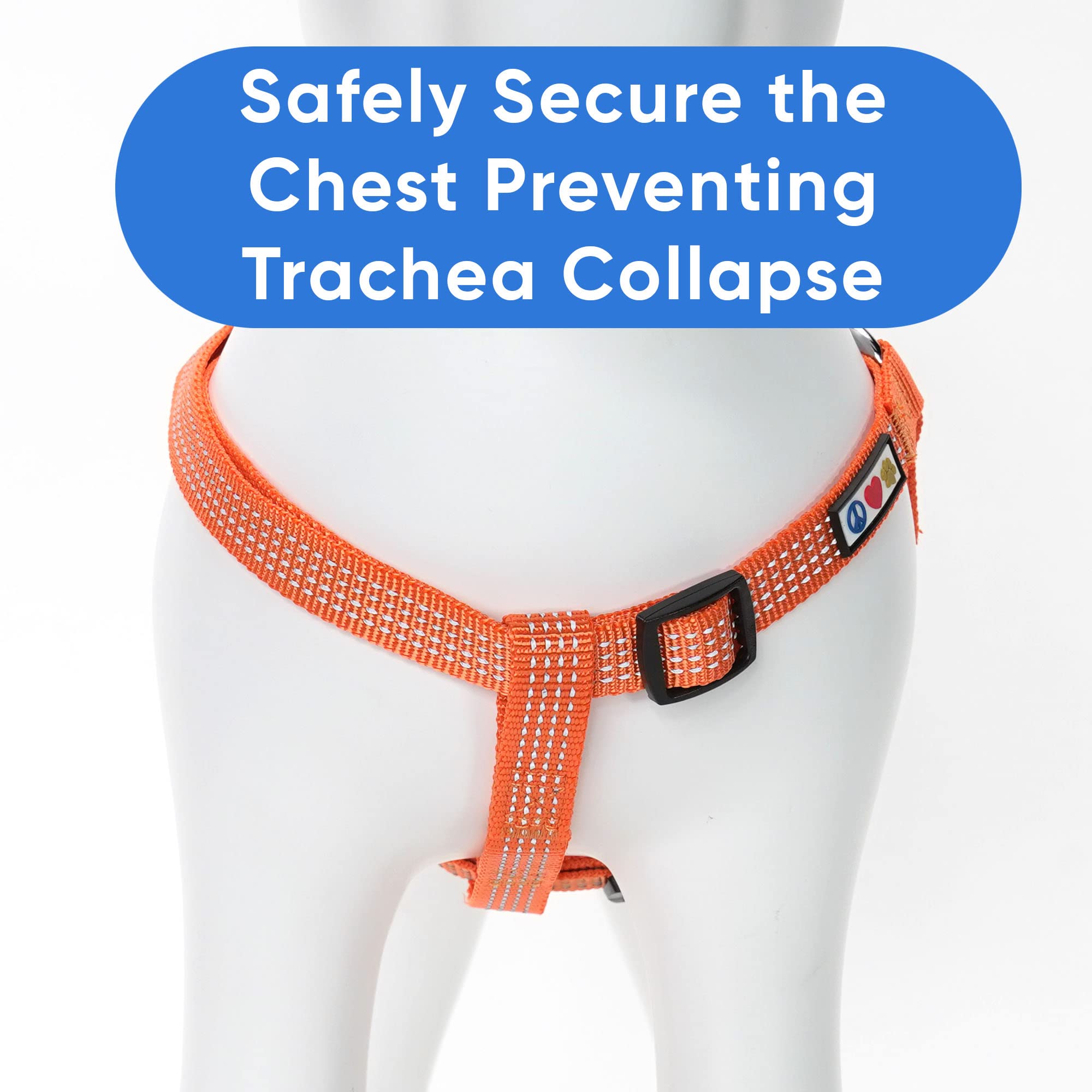 Pawtitas Dog Harness For Large Dogs Orange Dog Harness Step In From A Senior Dog To A Puppy Harness Adjustable Reflective Dog Ha
