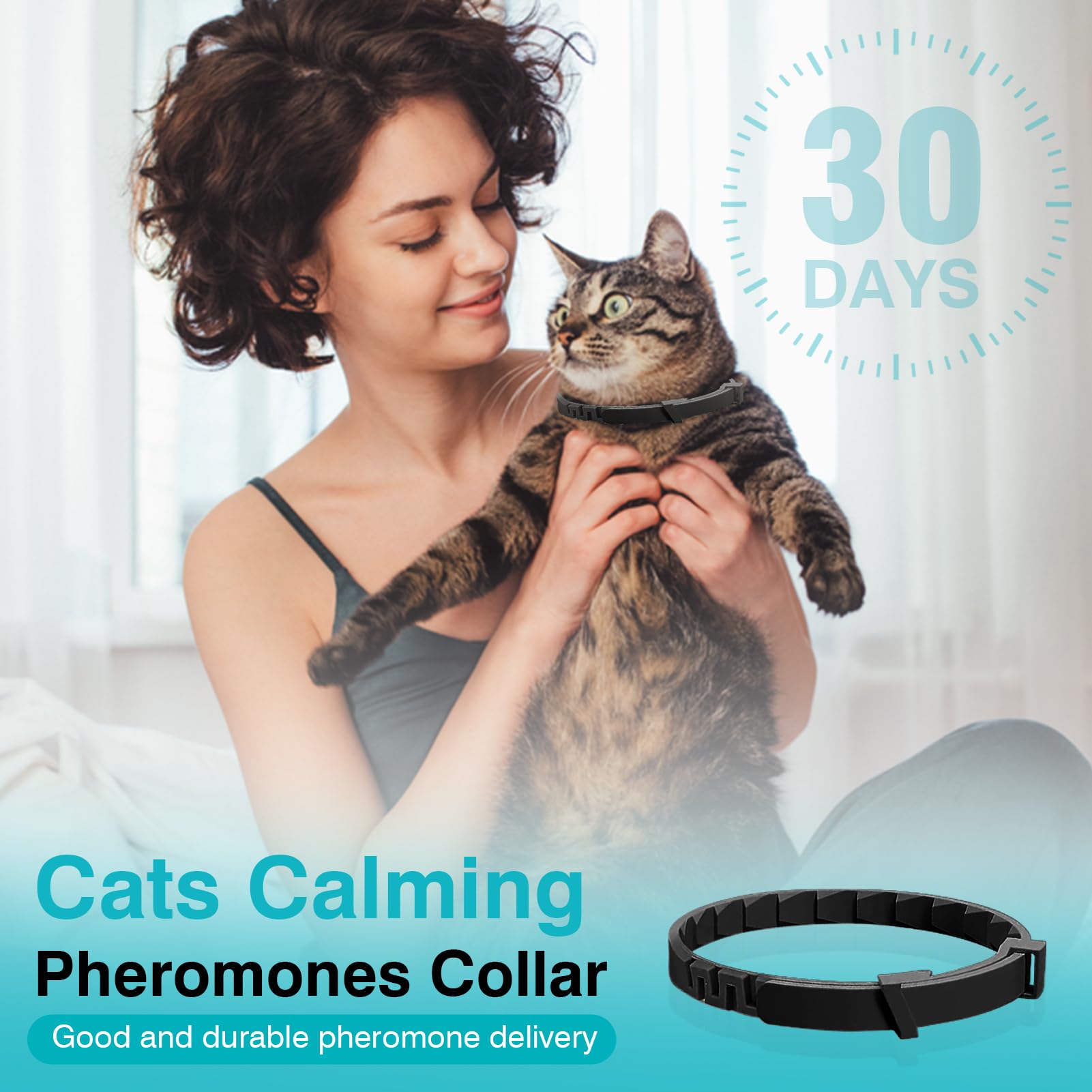 Calming Collar For Cats 6 Pack Cat Calming Pheromones Collar Stress And Anxiety Relief For 30 Days Pheromone Collars Adjustable