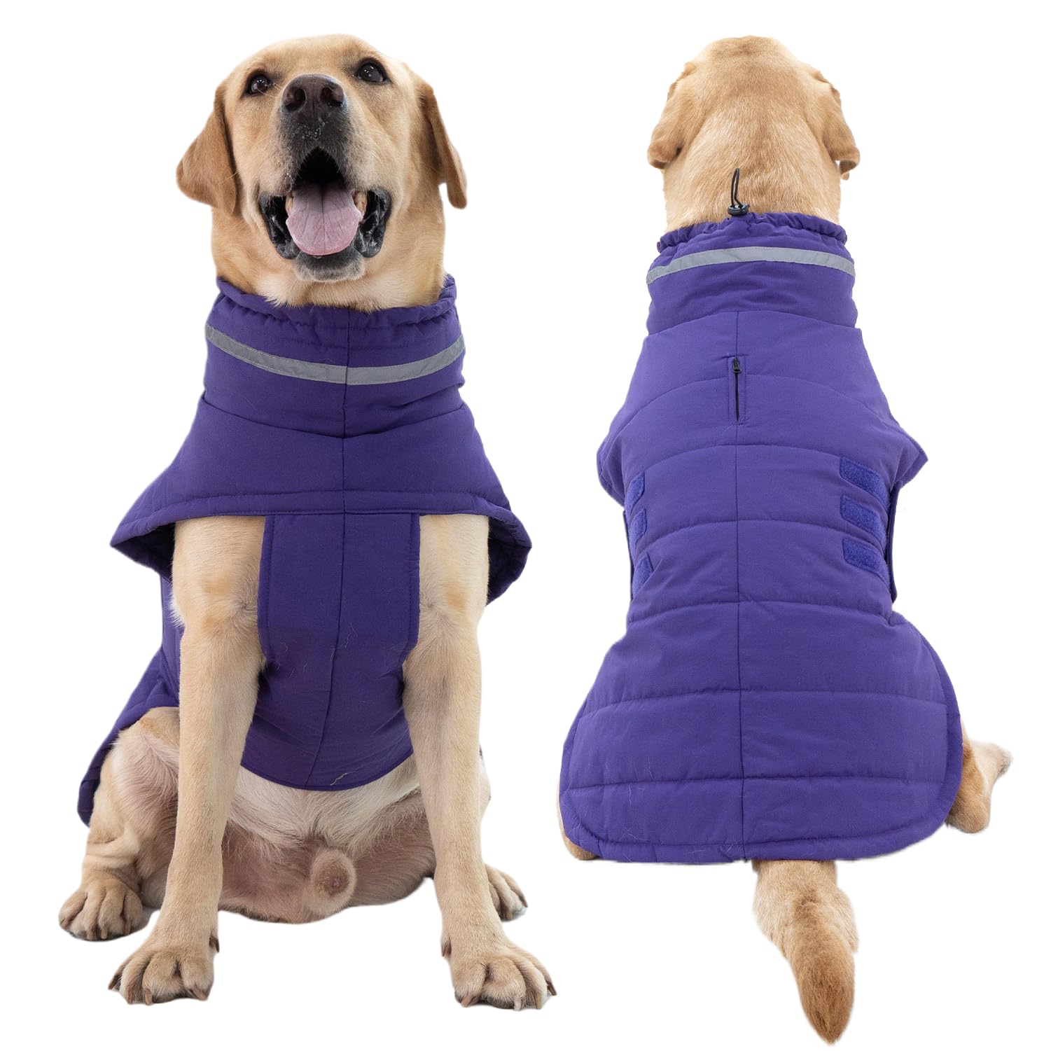 Mklhgty Dog Coat - Waterproof & Windproof Winter Jacket For Small To Large Dogs, Reflective Turtleneck With Adjustable Sizes