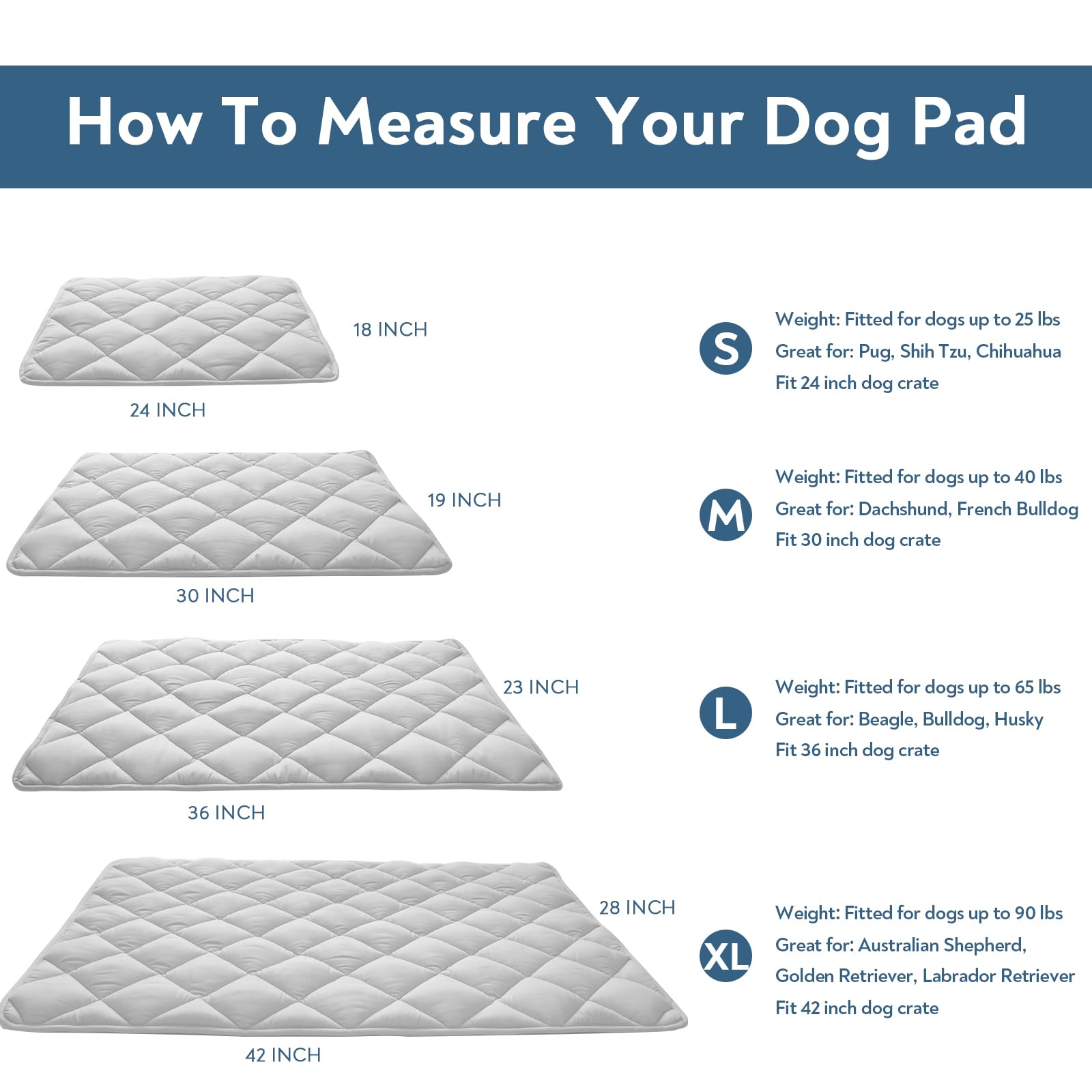 Magik & Kover Dog Crate Pad 2 Pack (30'' X 19''), Soft Dog Crate Mat With Anti-Slip Bottom, Machine Washable Kennel Pad, Fits 30