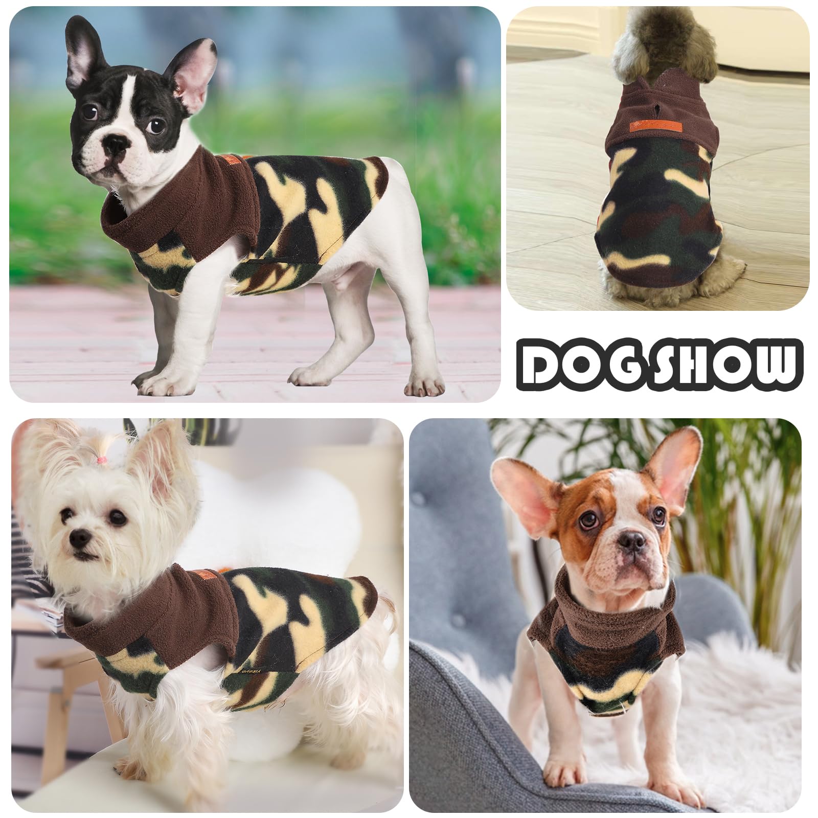 Fleece Dog Sweater Stretchy Pullover Dog Sweatshirt Jacket Lightweight Pet Clothes Coats For Small Dogs Pet Doggie Outfits Cloth