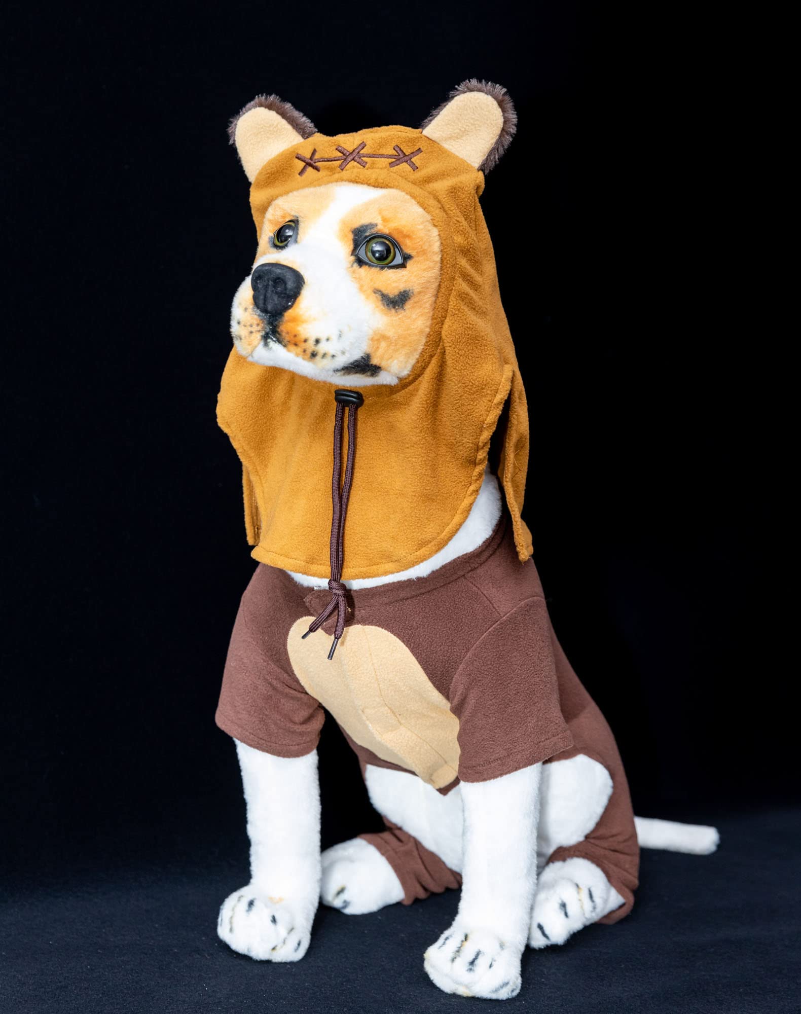 Bear Pet Costume Ears Hat Sweater Furry Clothes Cute Halloween Cosplay Costumes For Small Medium Large Dogs Cats (Medium)