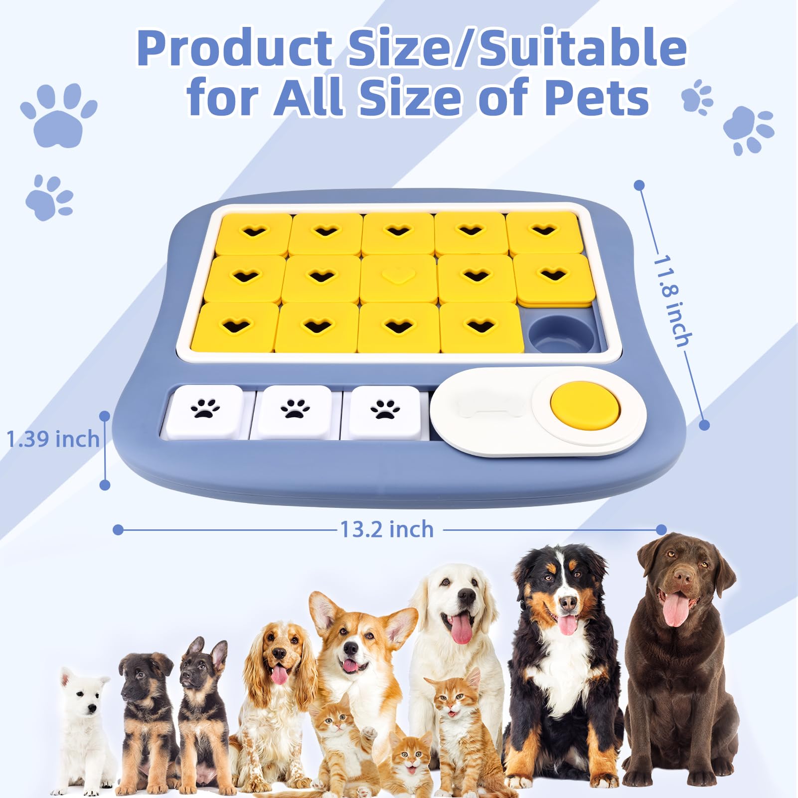 Avoar Dog Puzzle Toy For Large Dogs, Mentally Stimulating Interactive Pet Toy, Purple