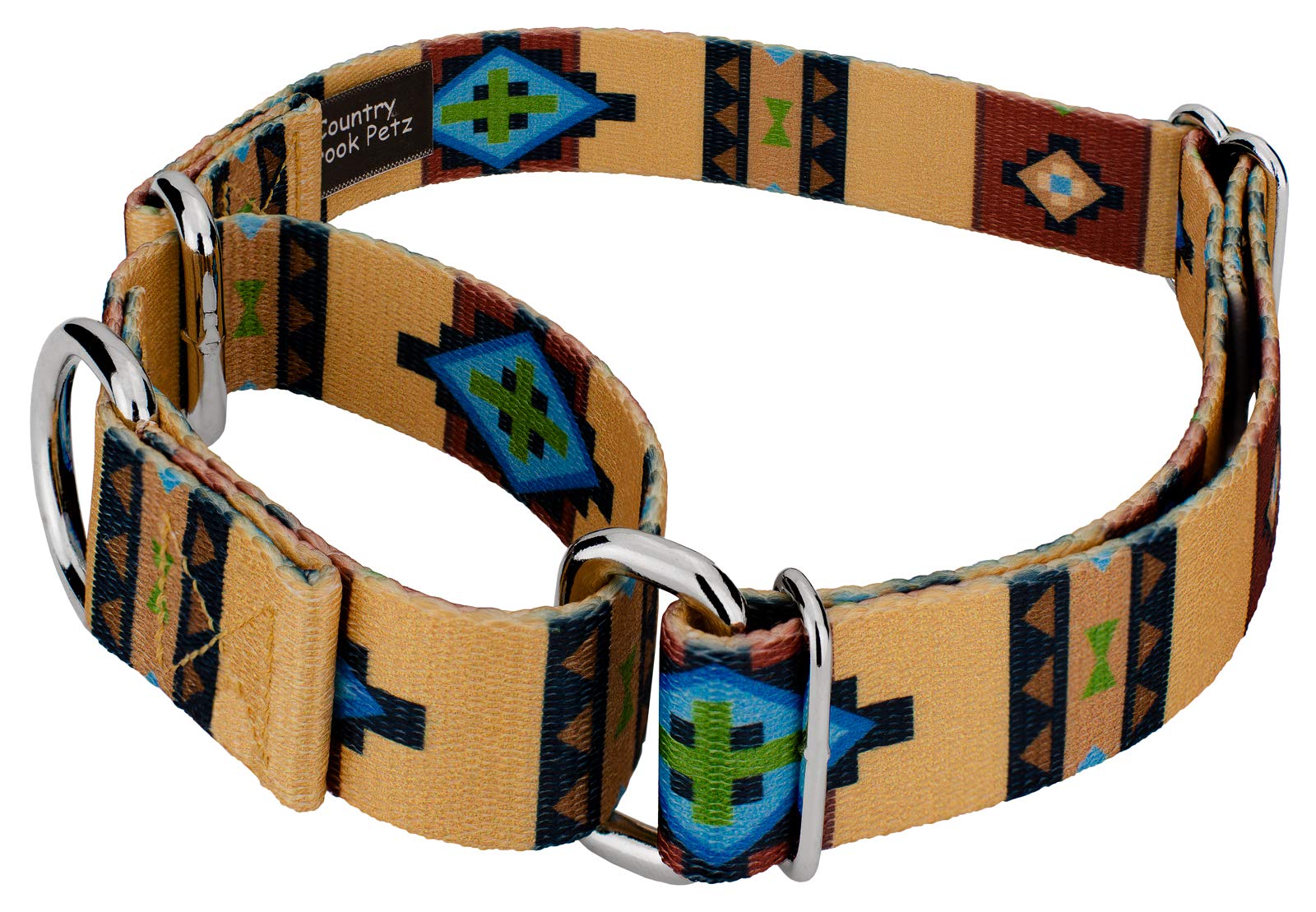 Country Brook Petz - Native Arizona Martingale Dog Collar - Country And Western Collection Featuring Rustic Designs (1 Inch, Ext