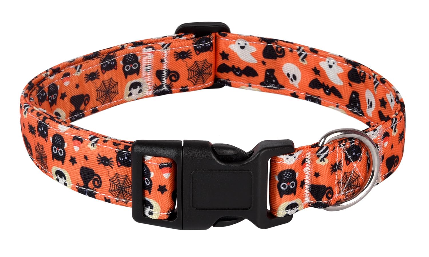 Ylrank Halloween Dog Collars, Pumpkin Cat Spider Pattern Dog Collar, Adjustable Dog Collar For Small Medium Large Dogs Boys Girl