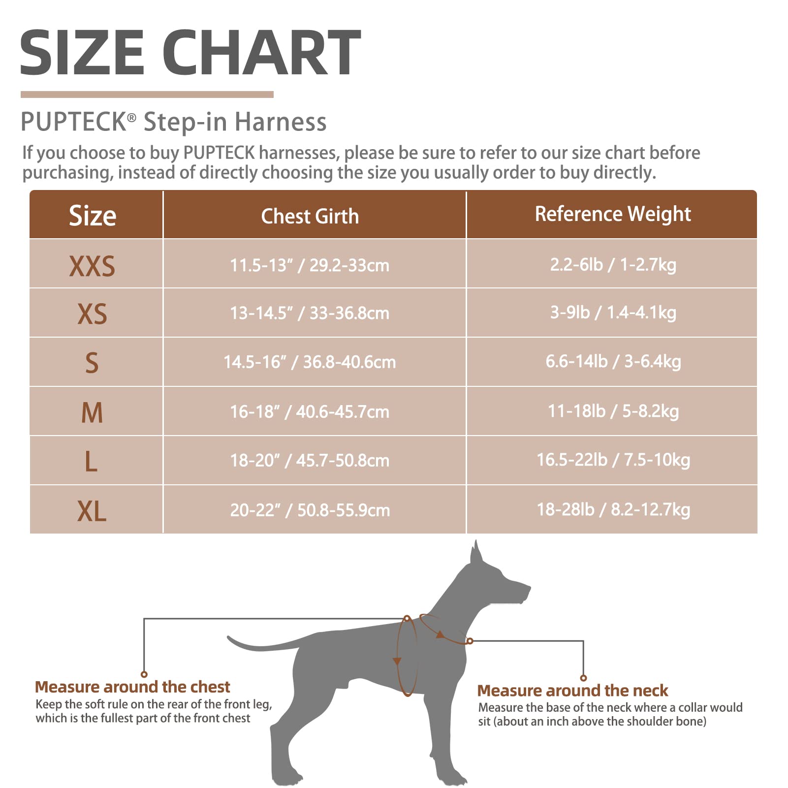 Pupteck Adjustable Dog Harness Collar And Leash Set Step In No Pull Pet Harness For Small Medium Dogs Puppy And Cats Outdoor Walking Running, Soft Mesh Padded Reflective Vest Harnesses, Khaki Xs