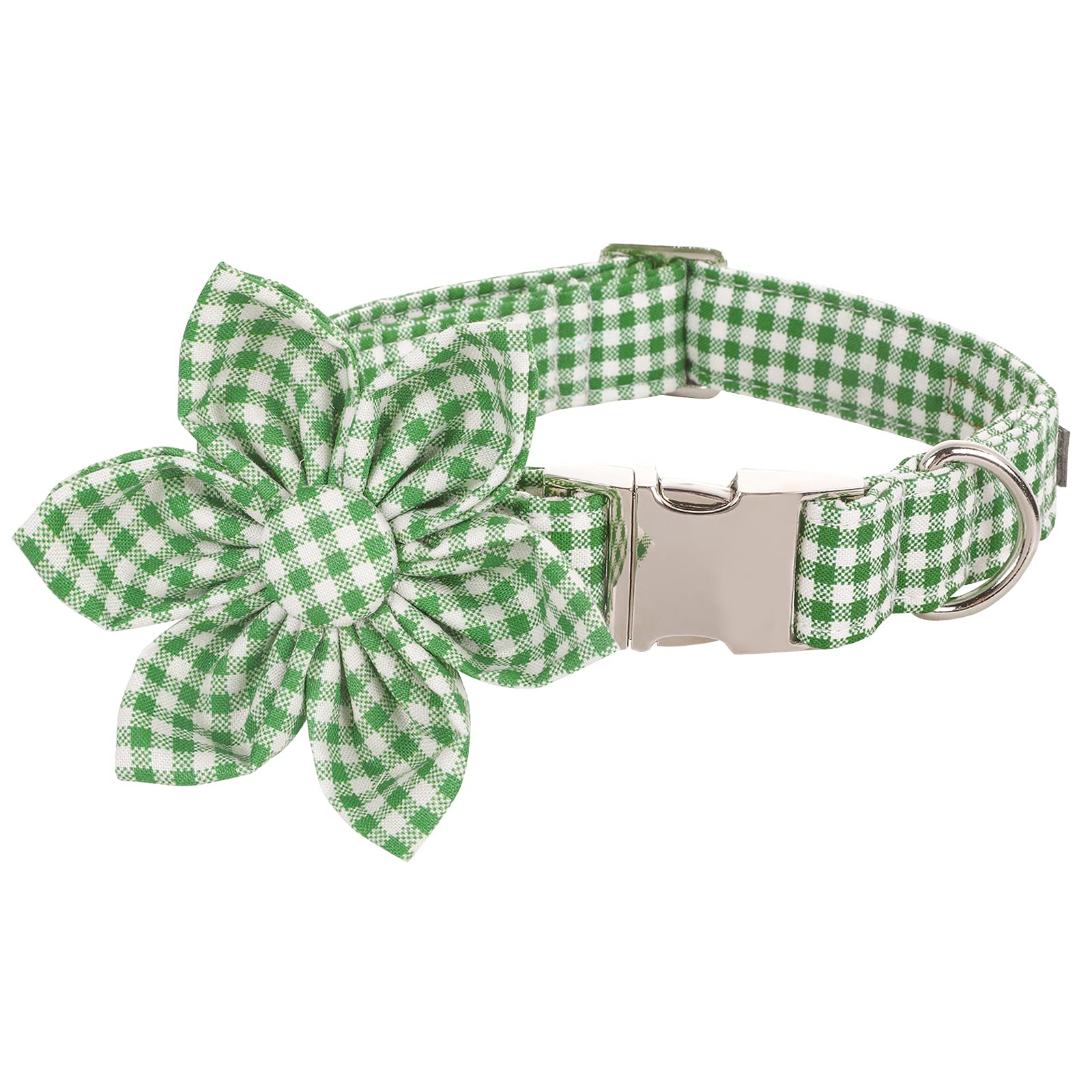 Lionet Paws Dog Collar With Flower, Soft And Comfortable, Adjustable Collar For Medium Dogs Girl, Neck 13.5-22 Inches