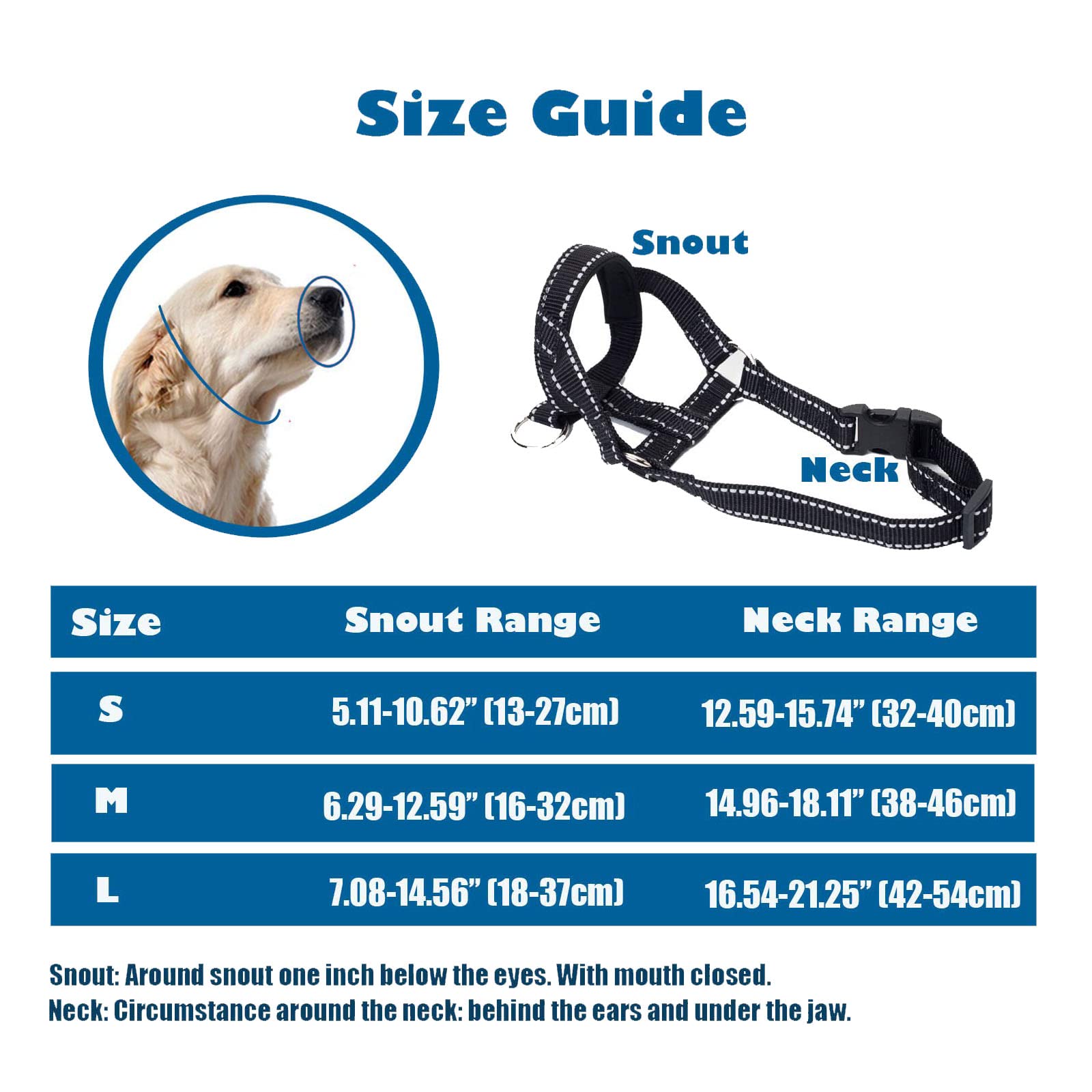 Dog Head Collar, Head Collar With Reflective Strap To Stop Pulling For Small Medium And Large Dogs, Adjustable (L, Green)