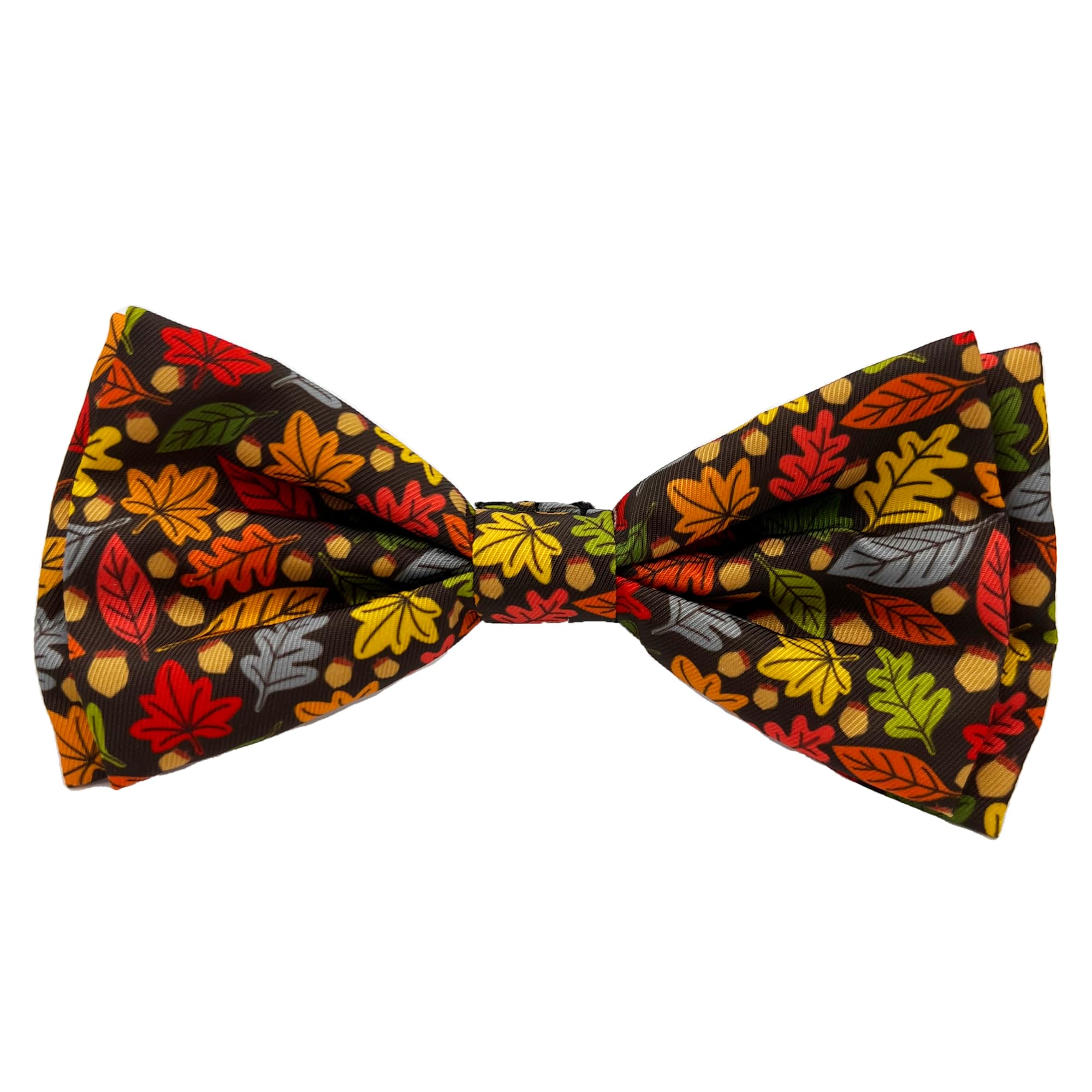 Huxley & Kent Fall Bow Tie Collar Attachment For Pets | Leaves & Nuts (Large) | Fun, Cute, Comfortable & Durable Bow Ties For Do