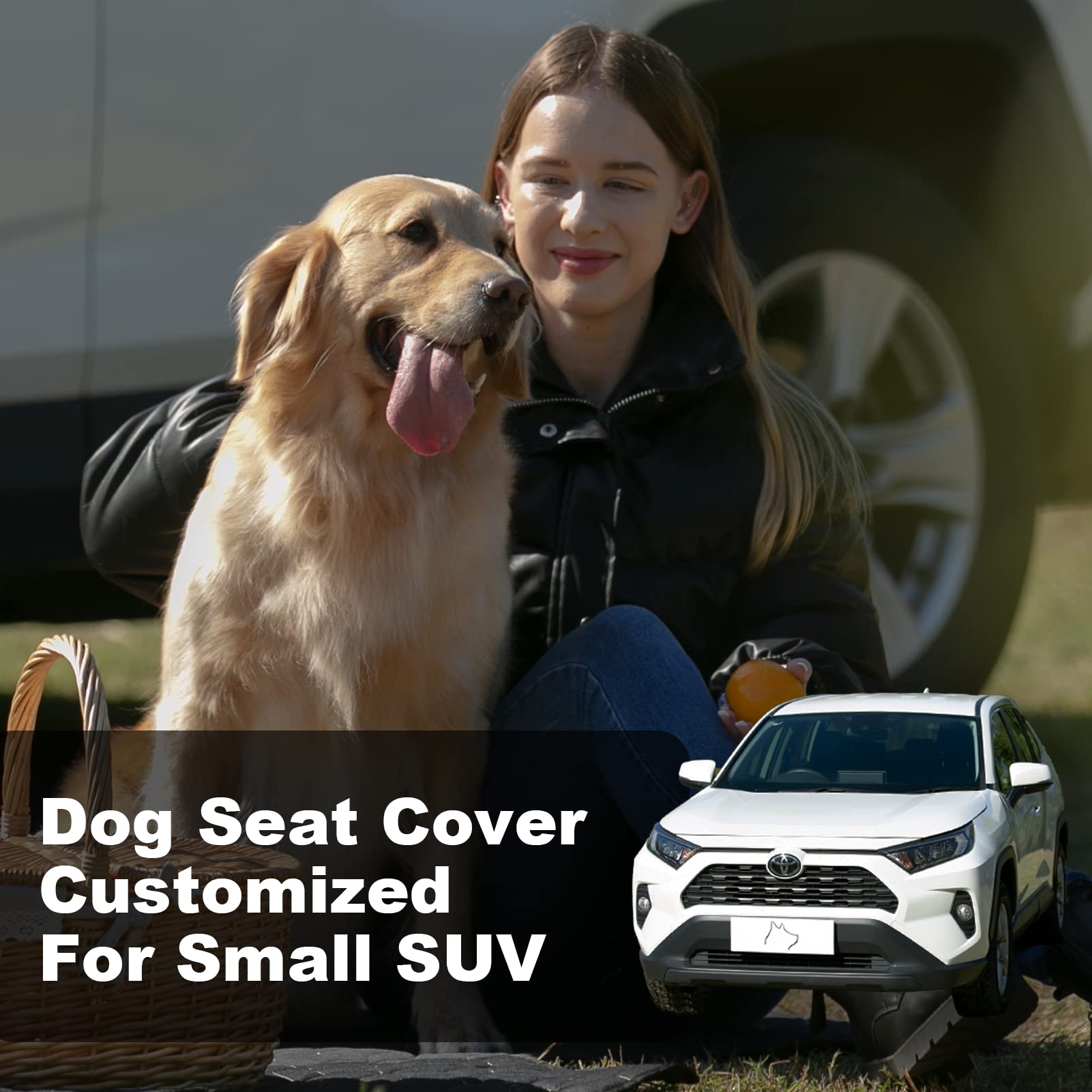 Meginc Suv Cargo Liner For Dogs,100% Waterproof Pet Trunk Car Seat Cover Mat With Bumper Flap Protector,Dog Protect Auto Carpet,