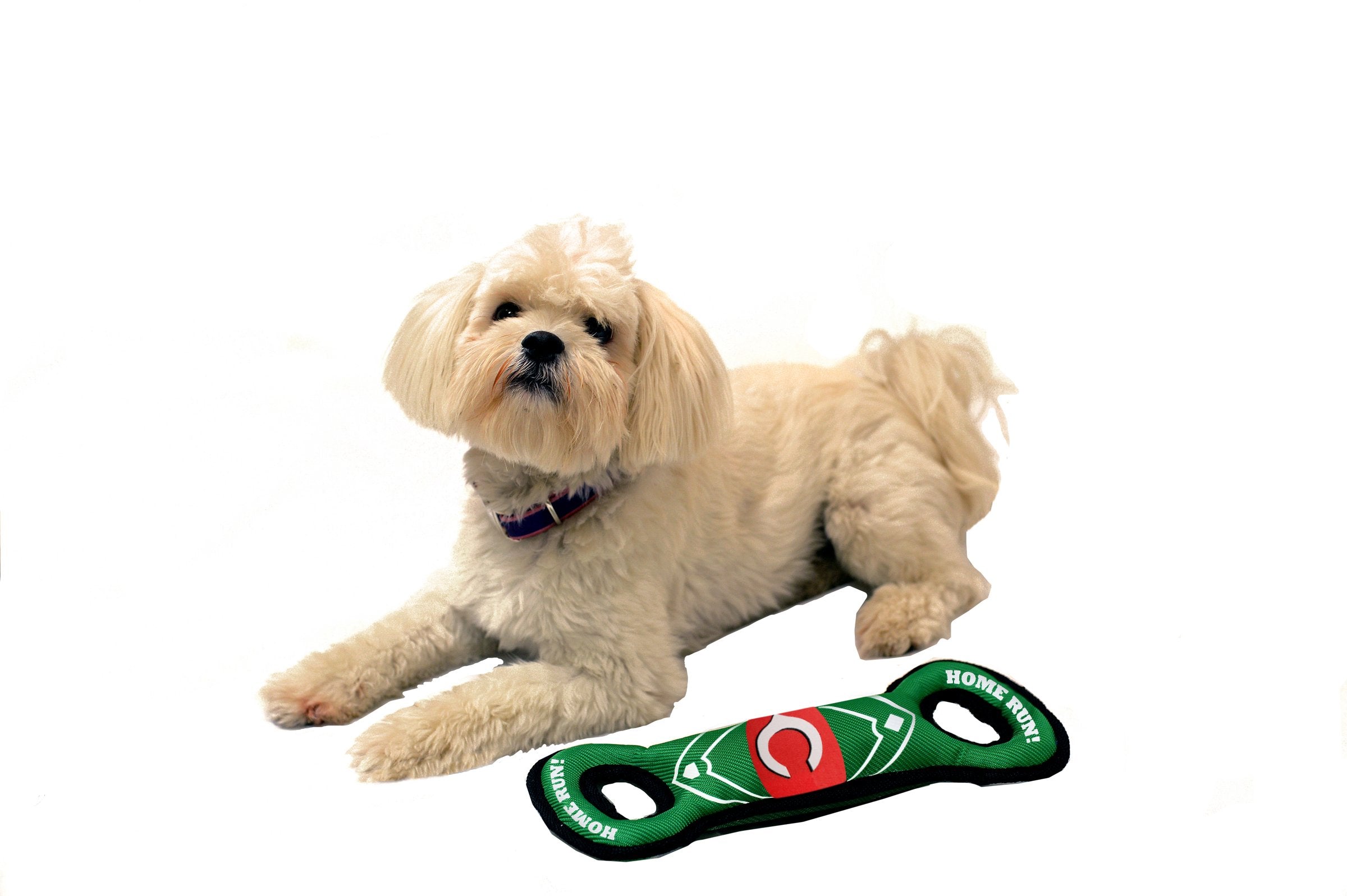 Mlb Cincinnati Reds Baseball Field Dog Toy With Double Rim Stitching & Inner Squeaker
