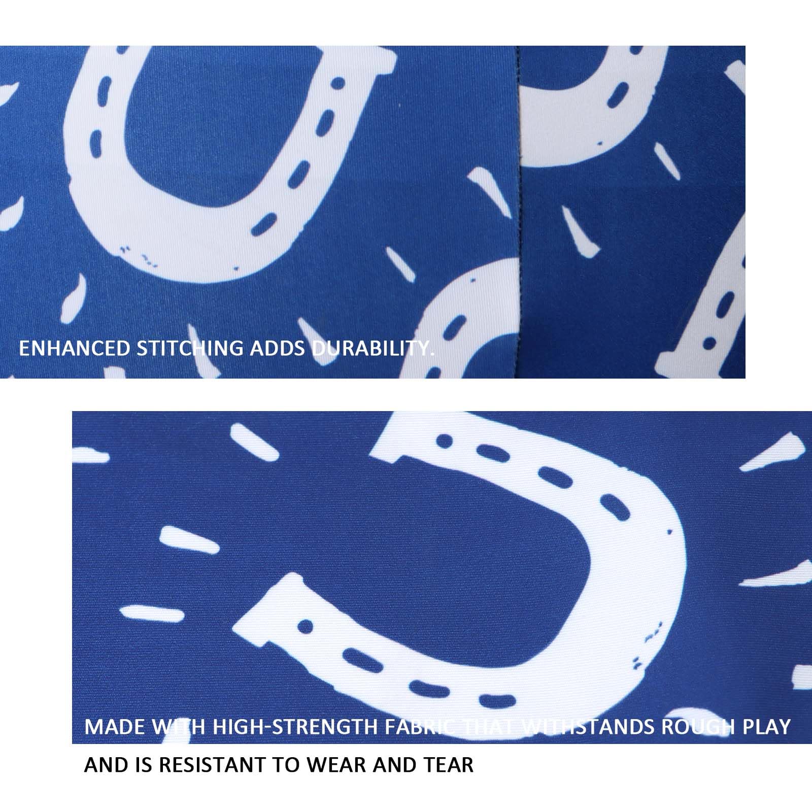 Harrison Howard Howdy Bally Horse Playball Cover, Horseshoe Print, 40" Fabric Mega Ball for Equine Use