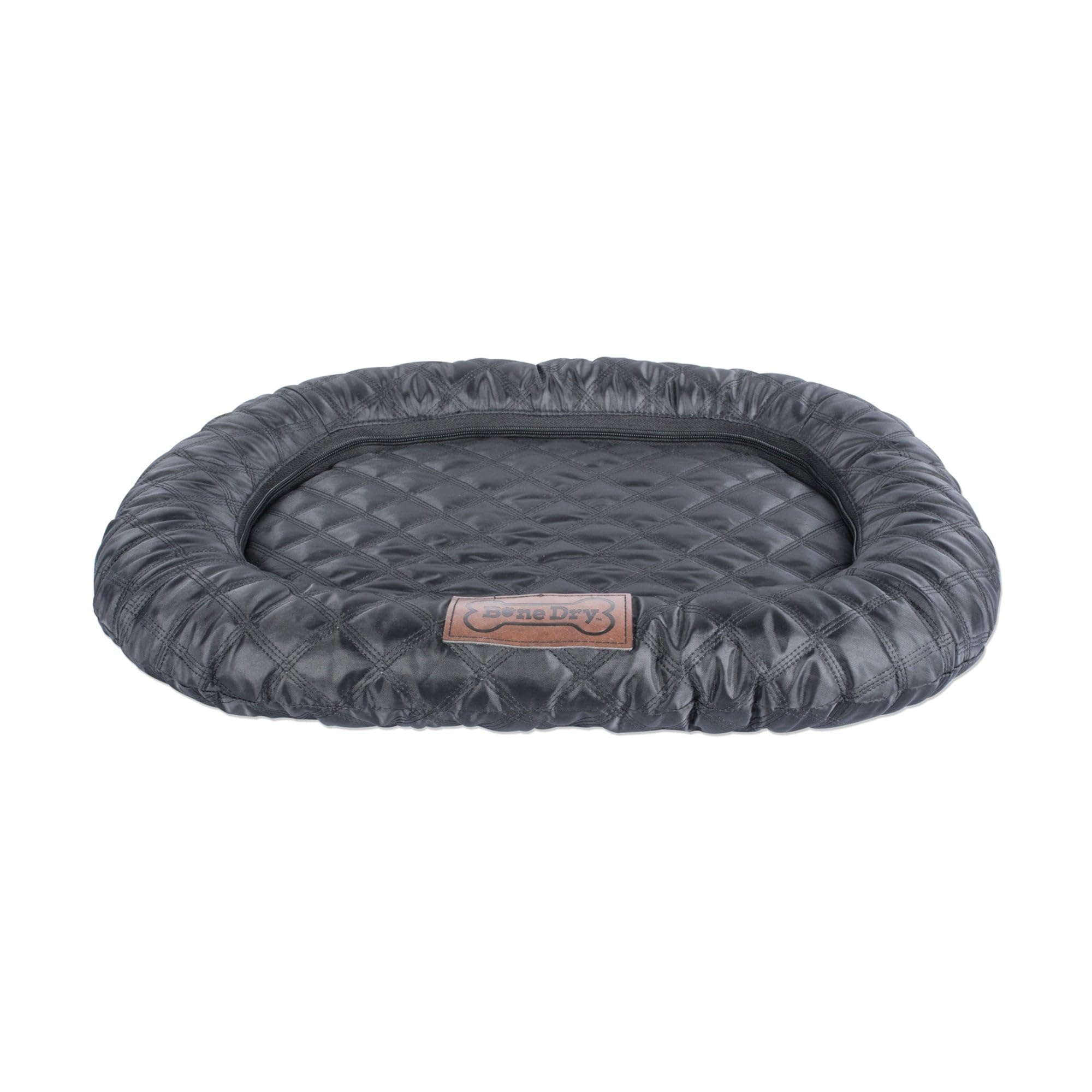DII Border Cushion Quilted Black Oval X-Large