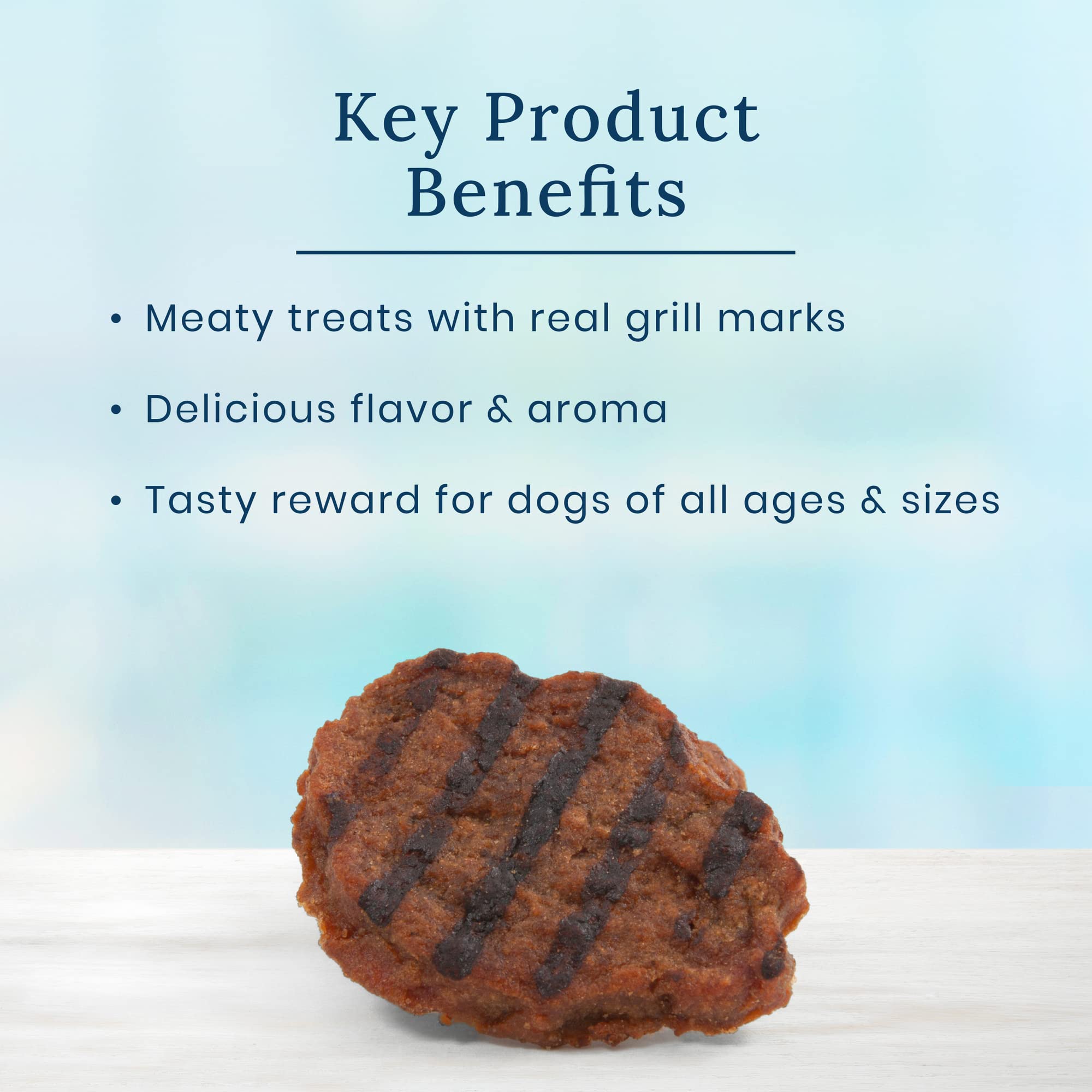Blue Buffalo True Chews Dog Treats, Made in the USA with Natural Ingredients, Beef Burger Recipe, 10-oz Bag
