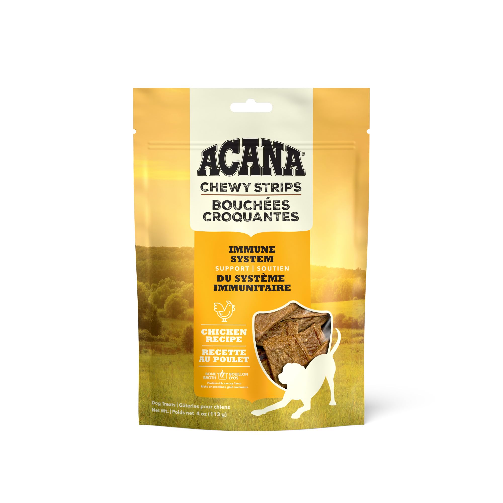 ACANA Chewy Strips Dog Treats, Chicken, Chewy Poultry Treats, 4oz