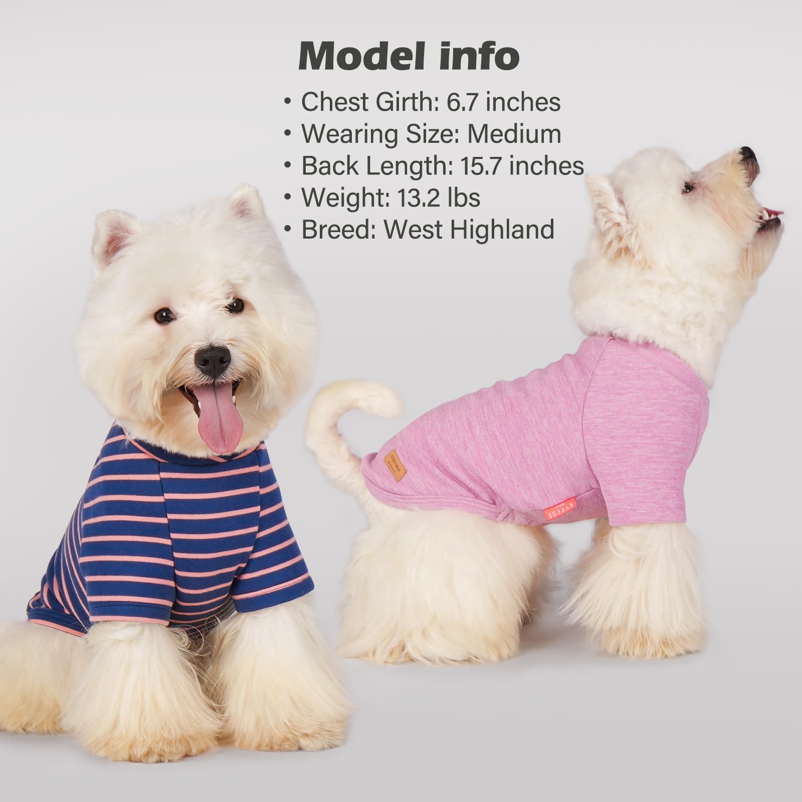 Kyeese 3Pack Dog Sweaters Pets Sweatshirt Comfort Fleece Pet Sweater Dog Sweaters For Small Dogs Male Stretchy Pet Sweaters For